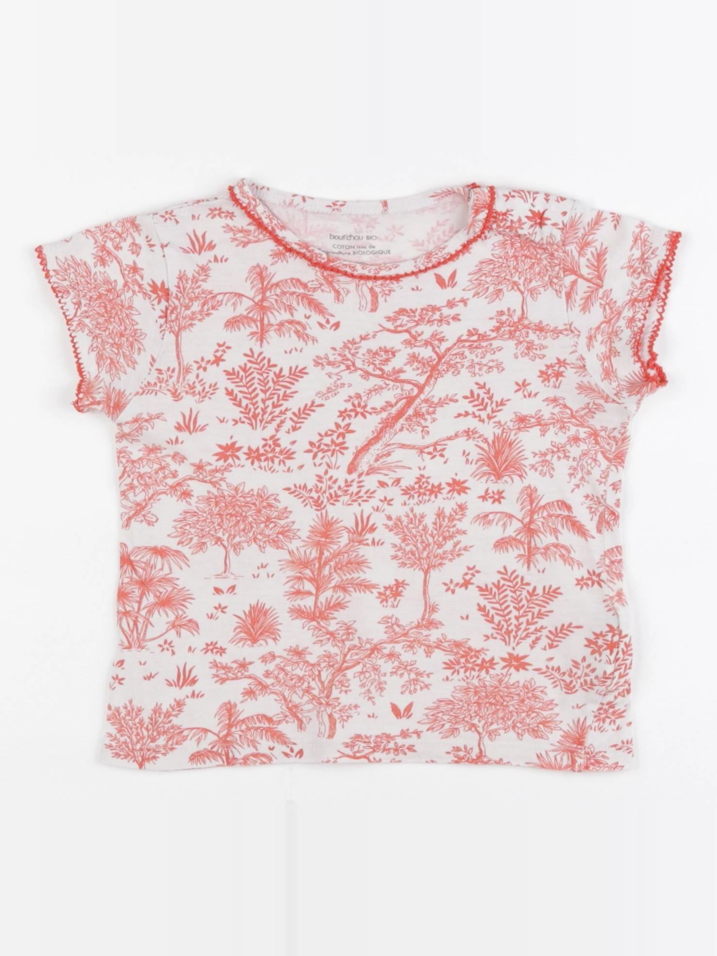 Boutchou - maillot de corps blanc, orange - 24 mois