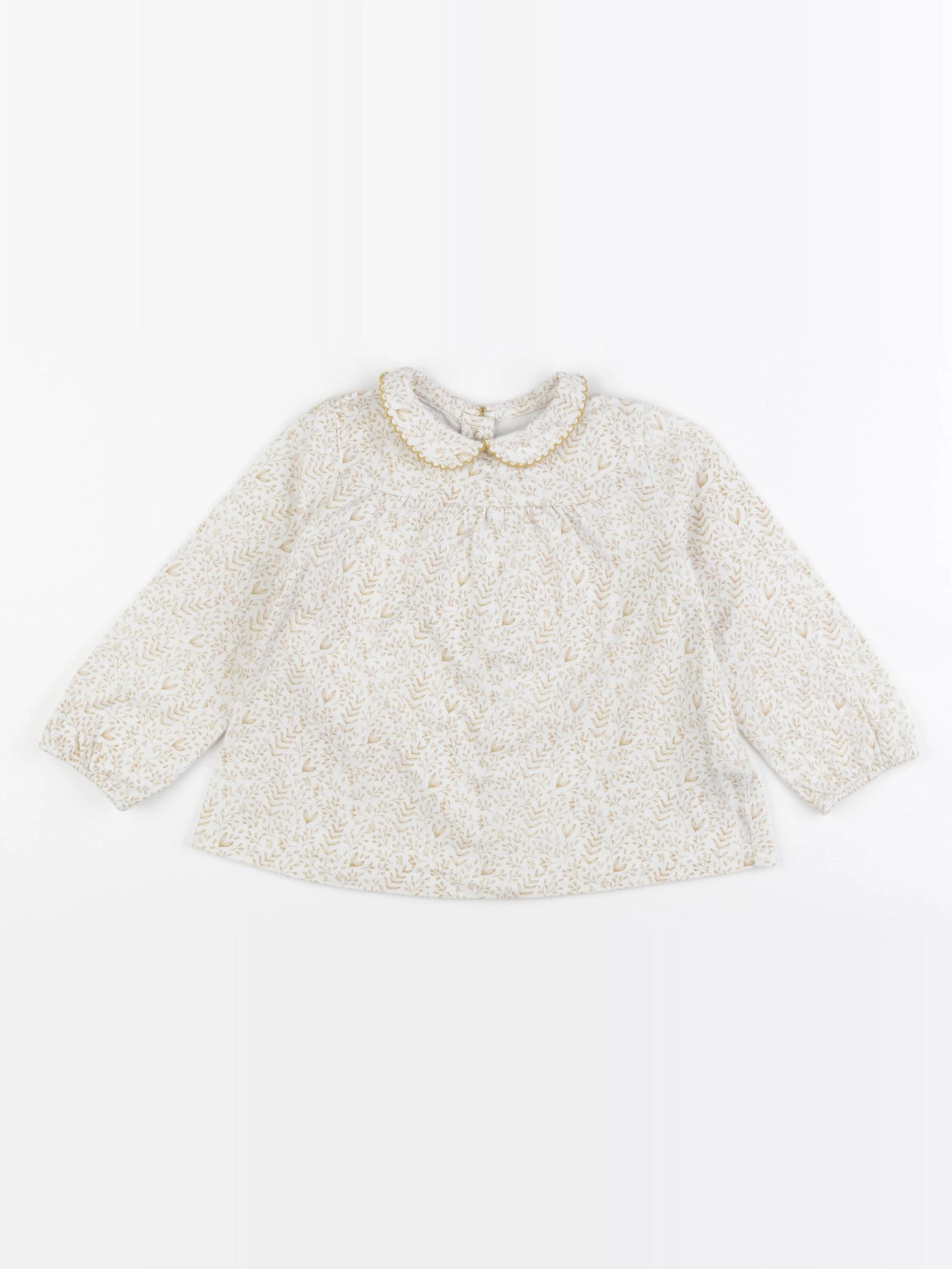 Cyrillus - tee-shirt blanc, jaune - 24 mois