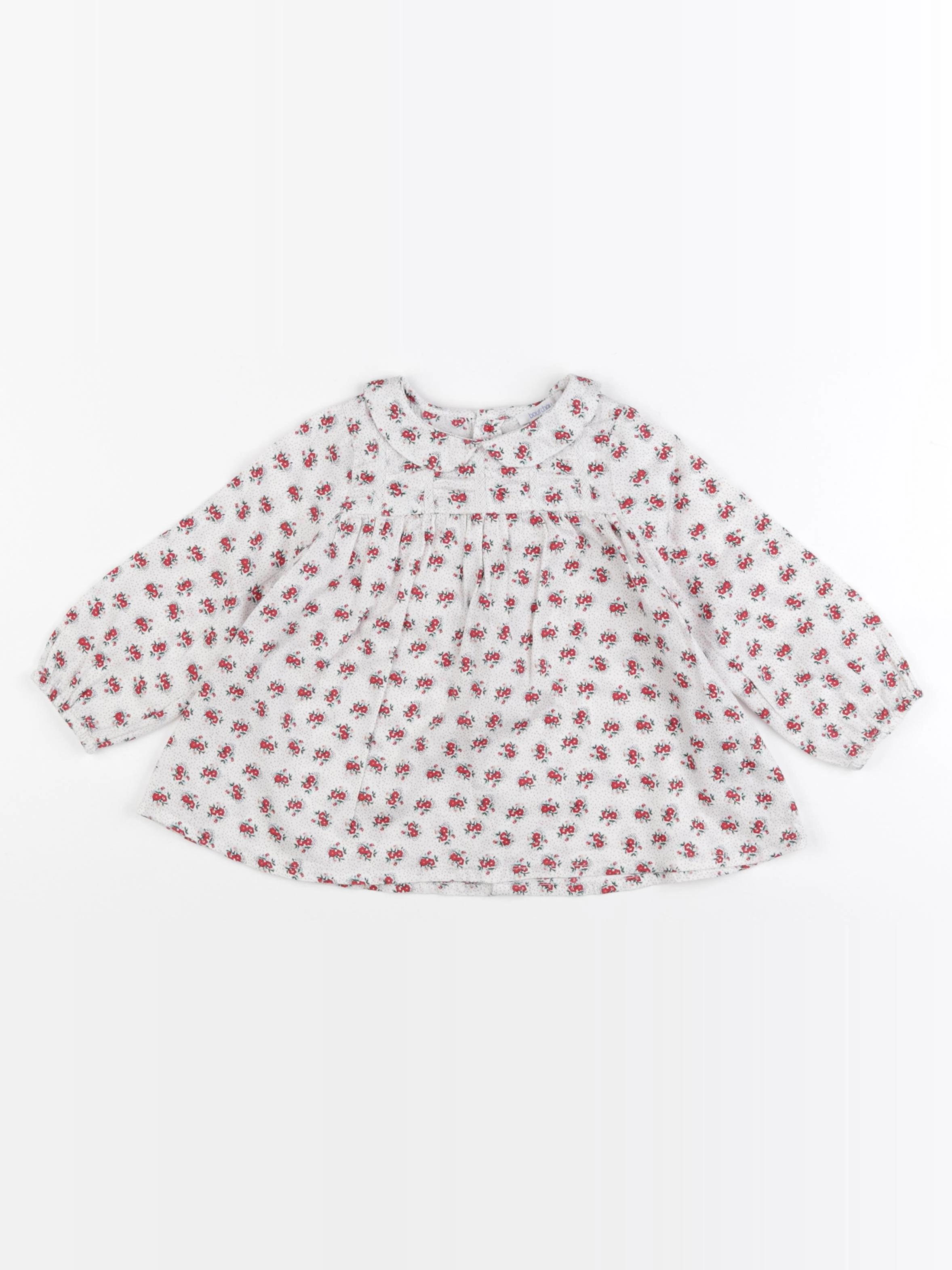 Boutchou - blouse blanc, rouge - 18 mois