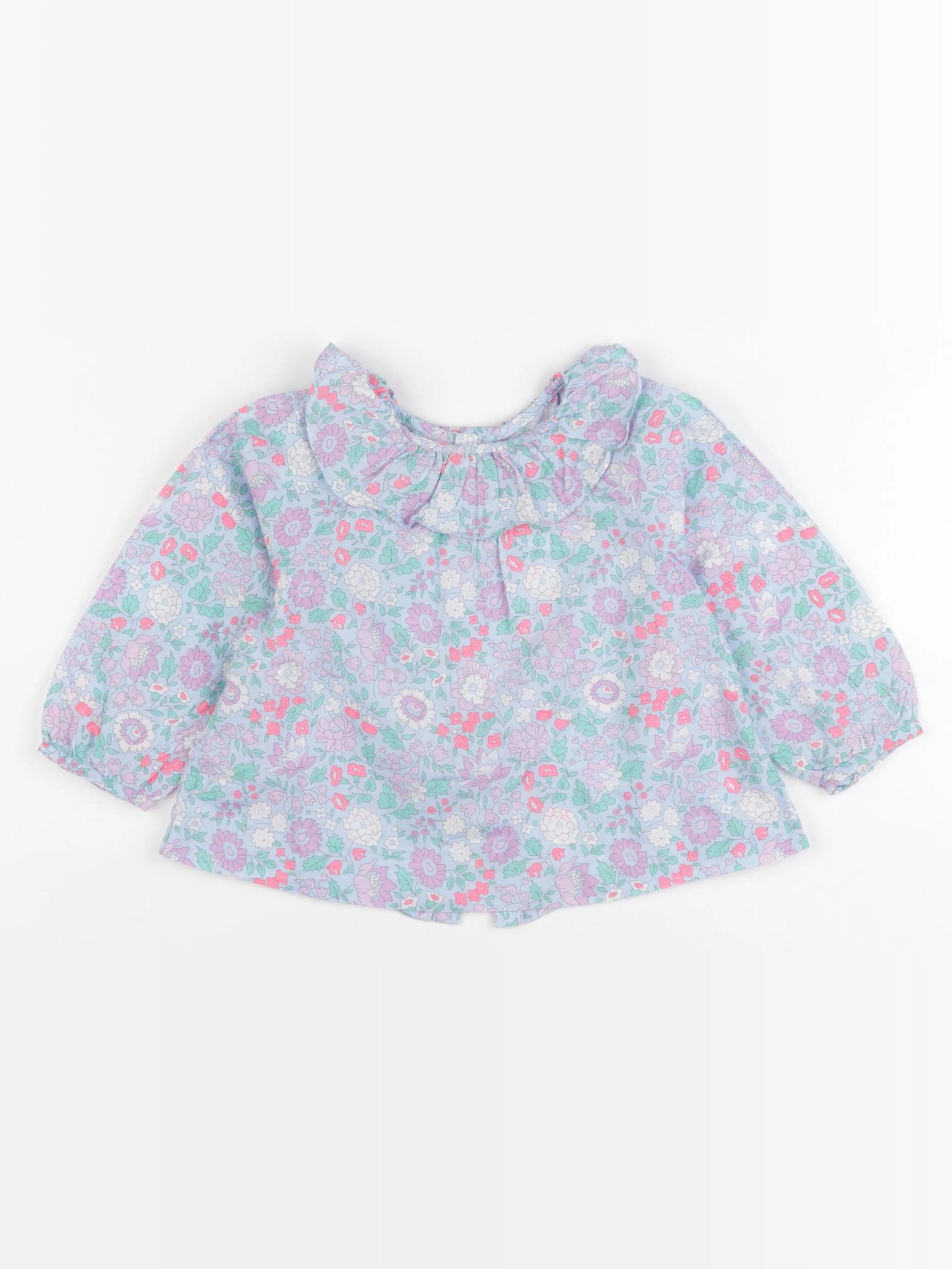 Jacadi - blouse liberty bleu - 18 mois