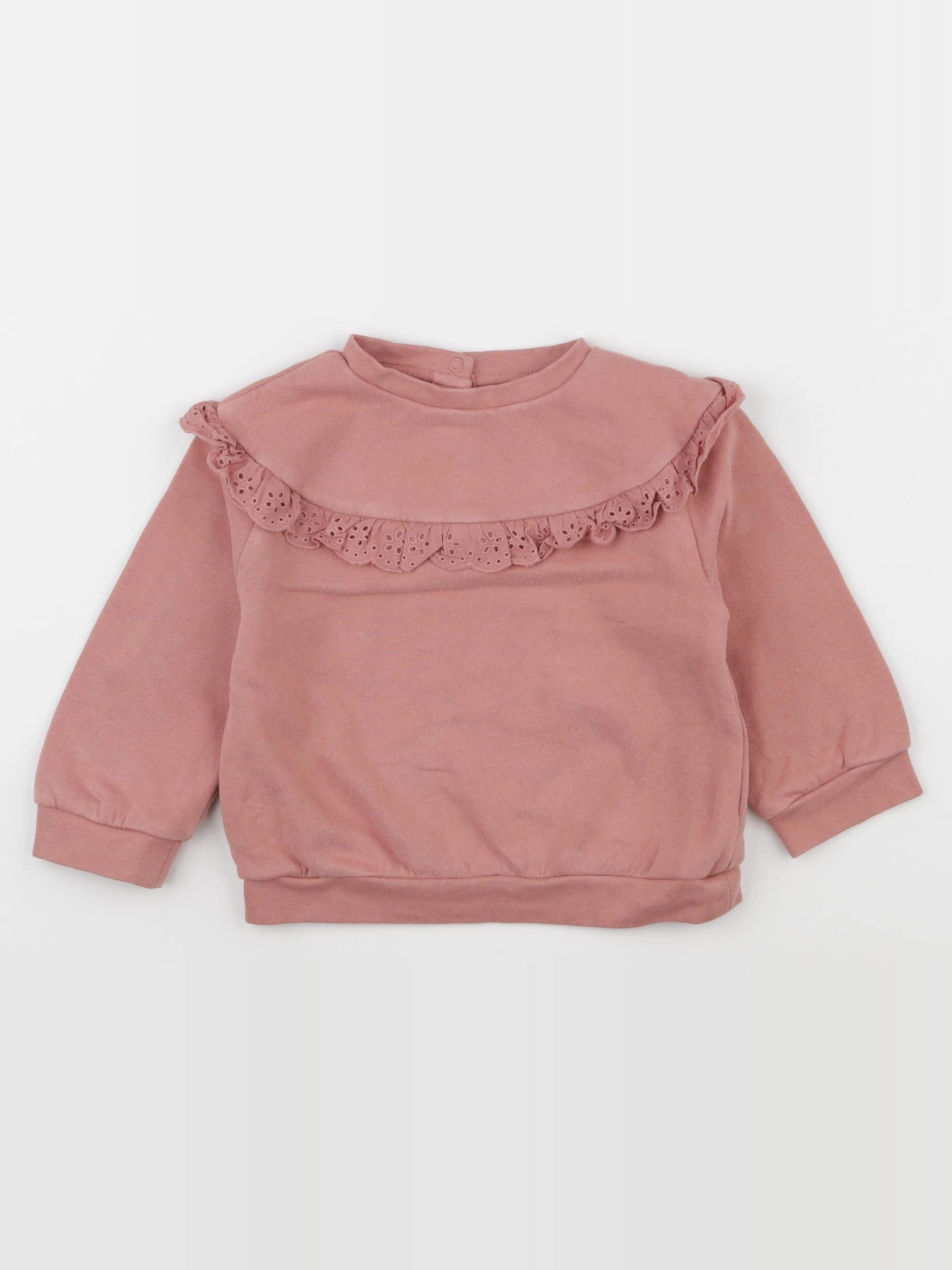 Vertbaudet - sweat rose - 18 mois