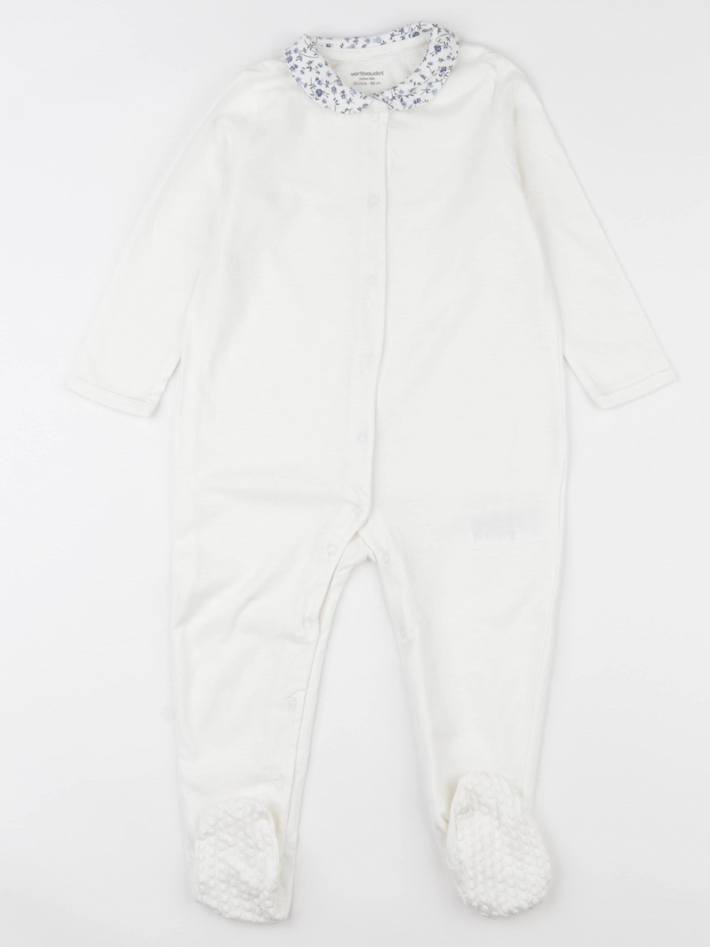 Vertbaudet - pyjama coton blanc - 2 ans