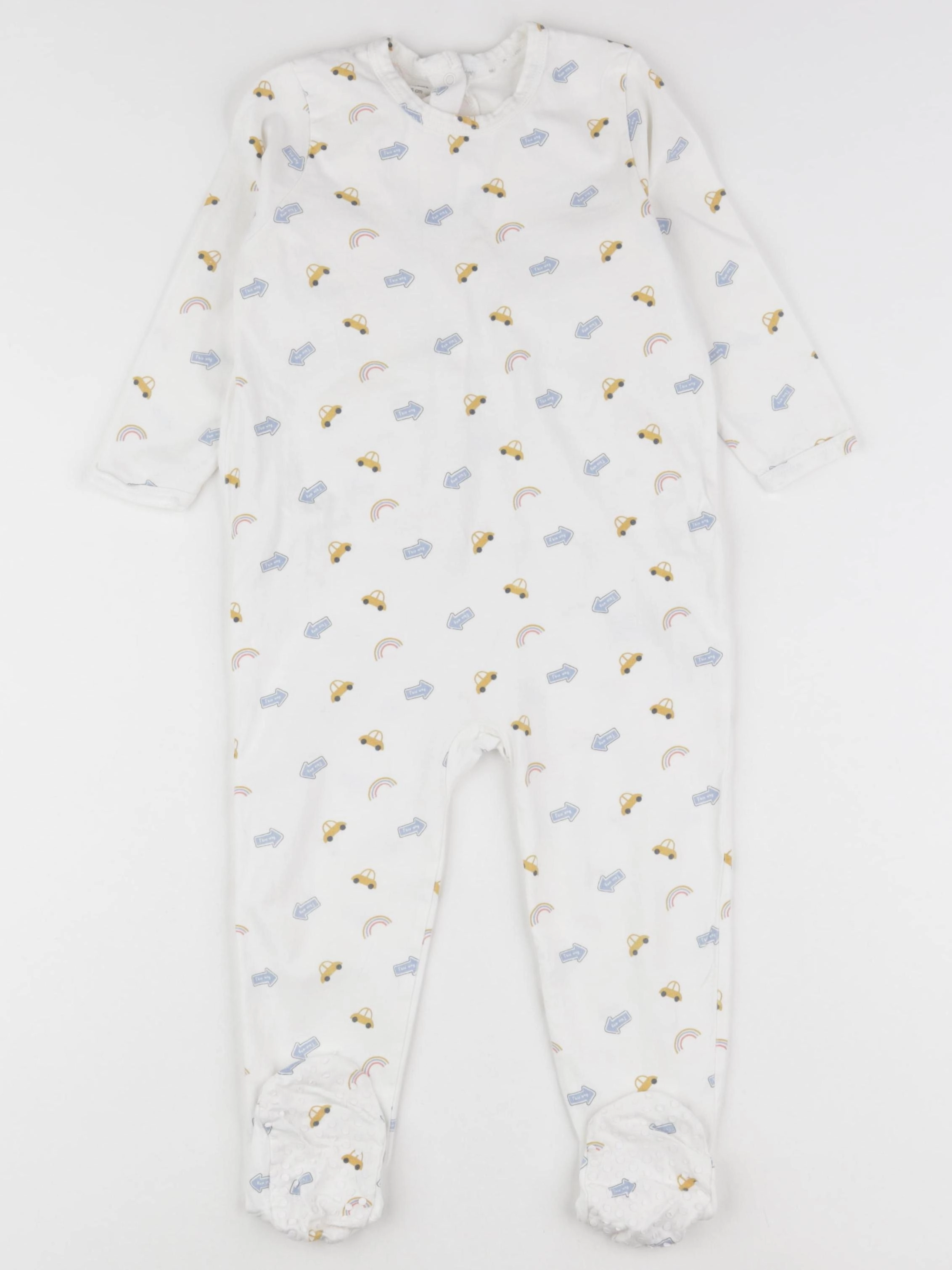 Vertbaudet - pyjama coton blanc - 24 mois