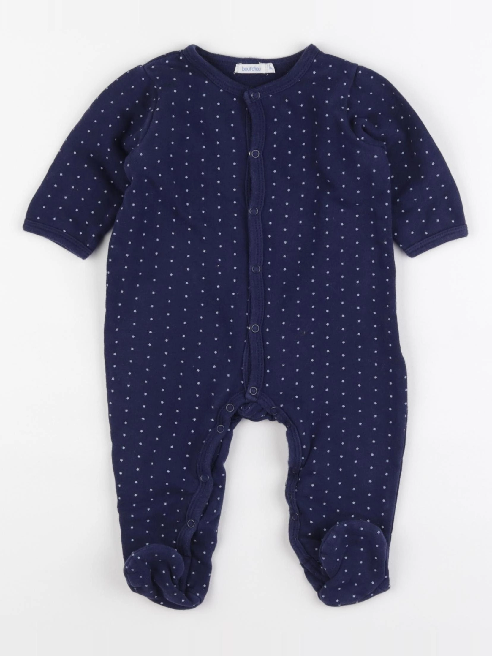 Boutchou - pyjama coton bleu - 9 mois