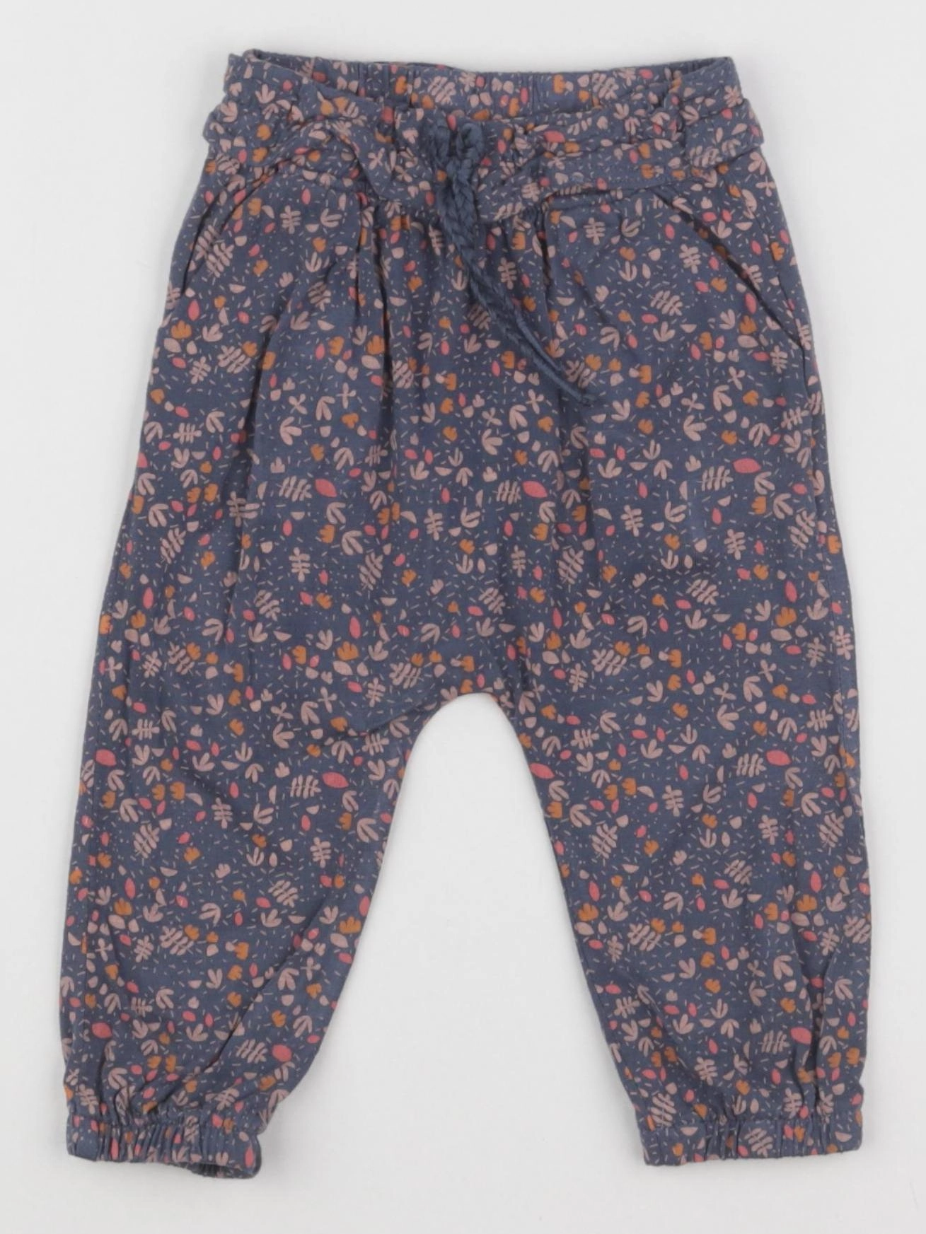 Vertbaudet - sarouel bleu - 12 mois