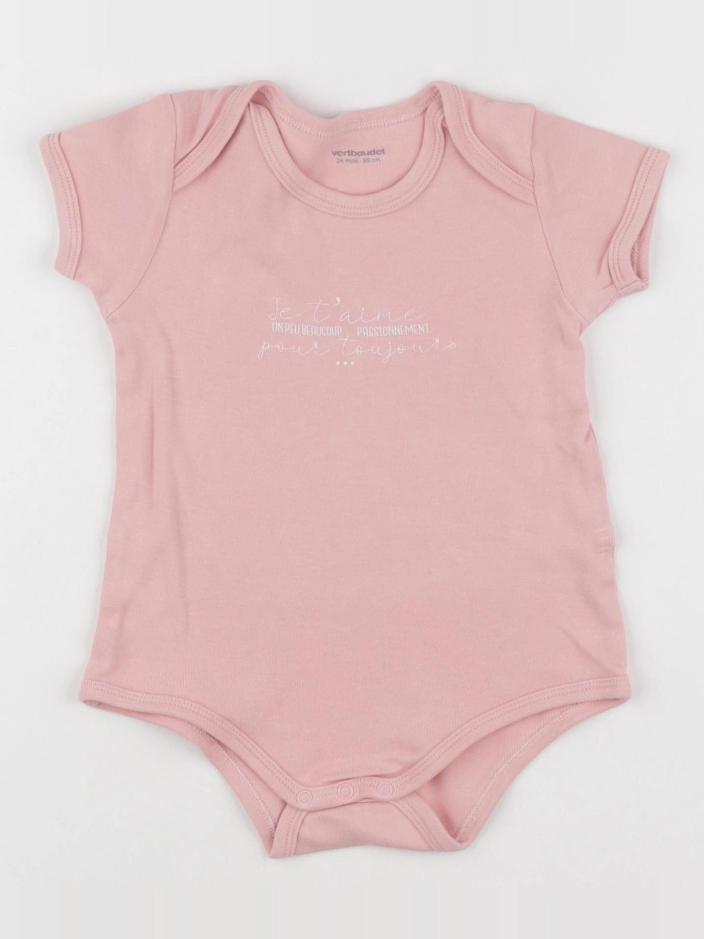 Vertbaudet - body rose - 24 mois