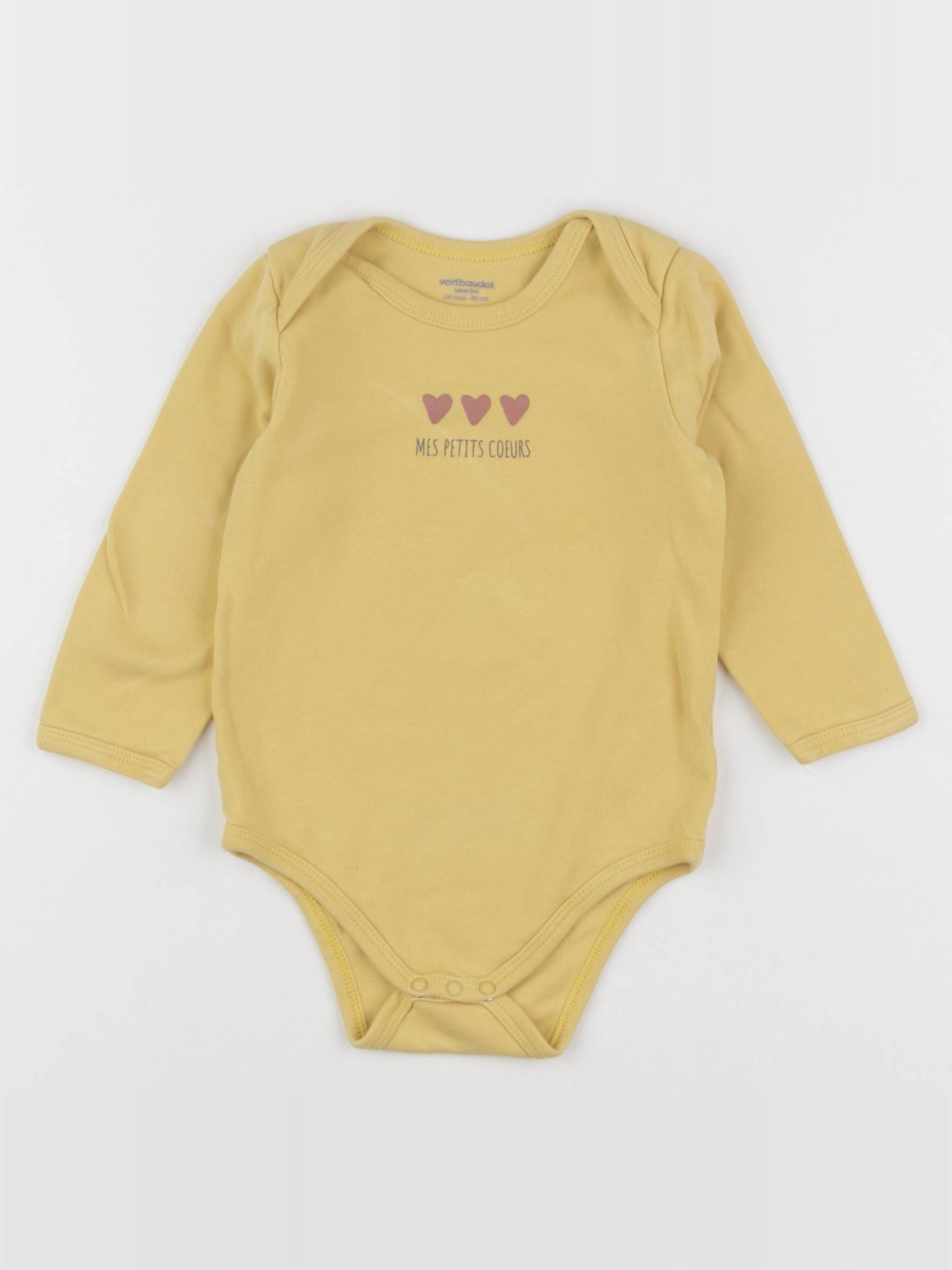 Vertbaudet - body jaune - 24 mois