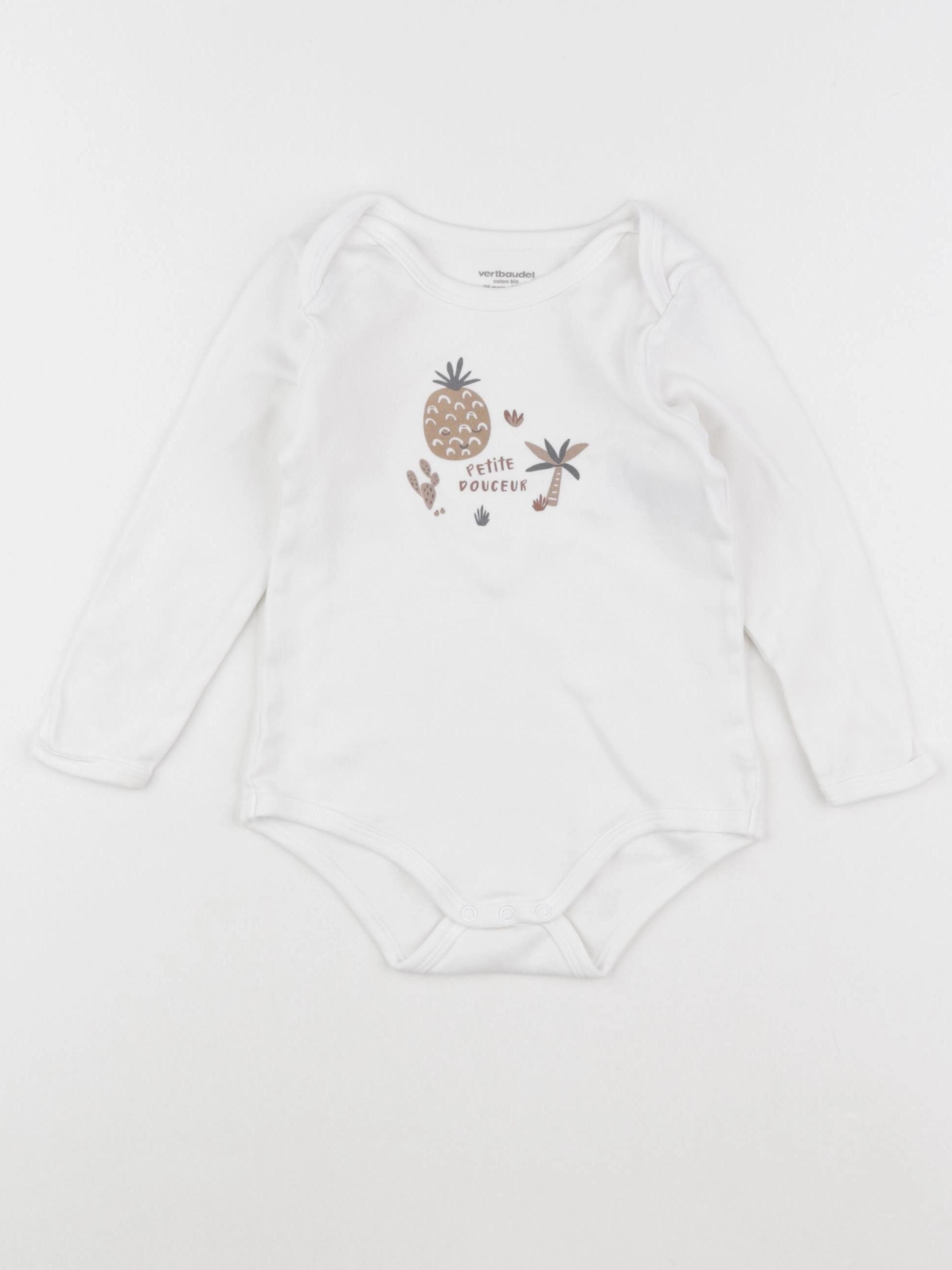 Vertbaudet - body blanc - 36 mois