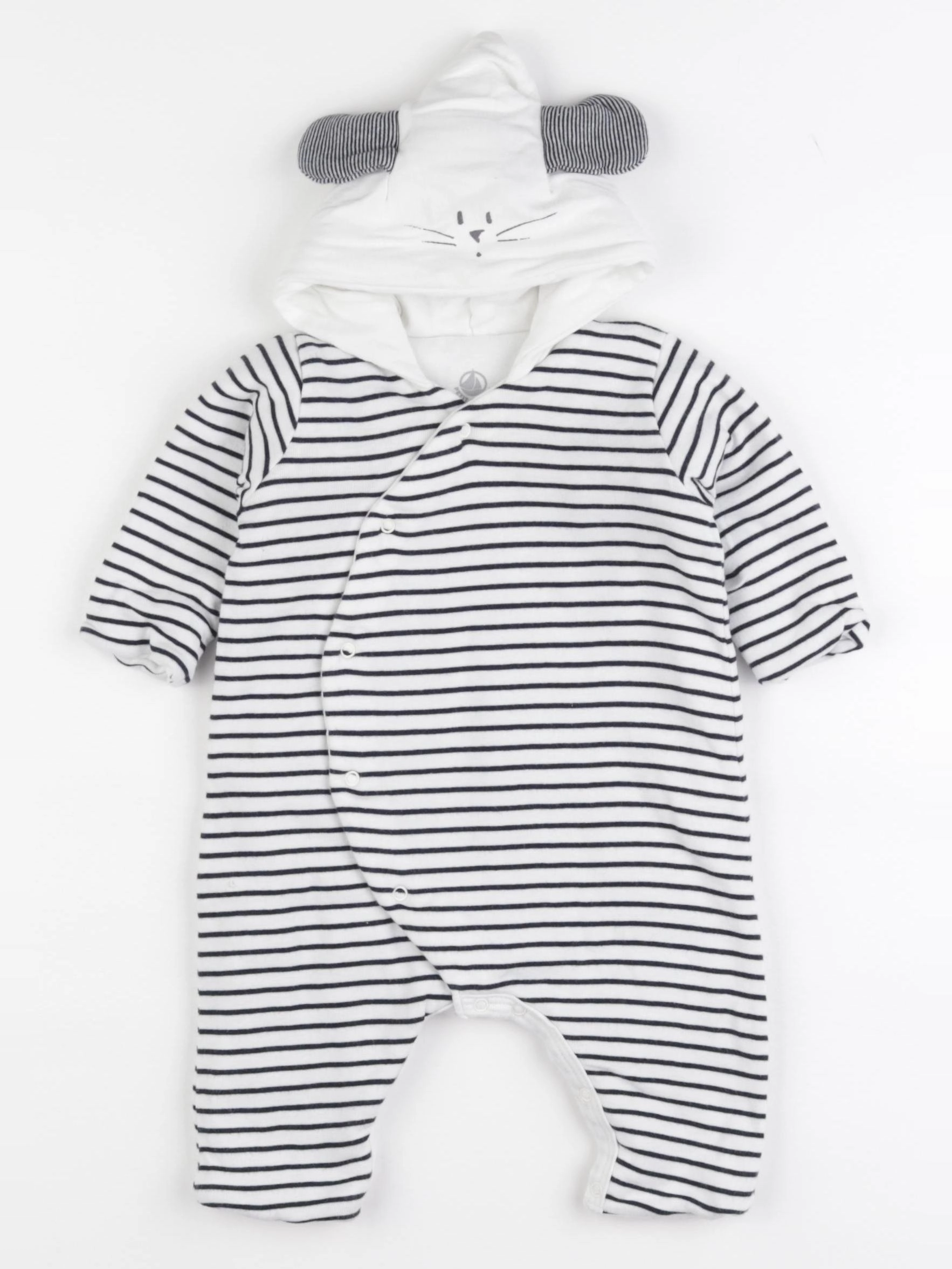 Petit Bateau - combi-pilote bleu - 3 mois