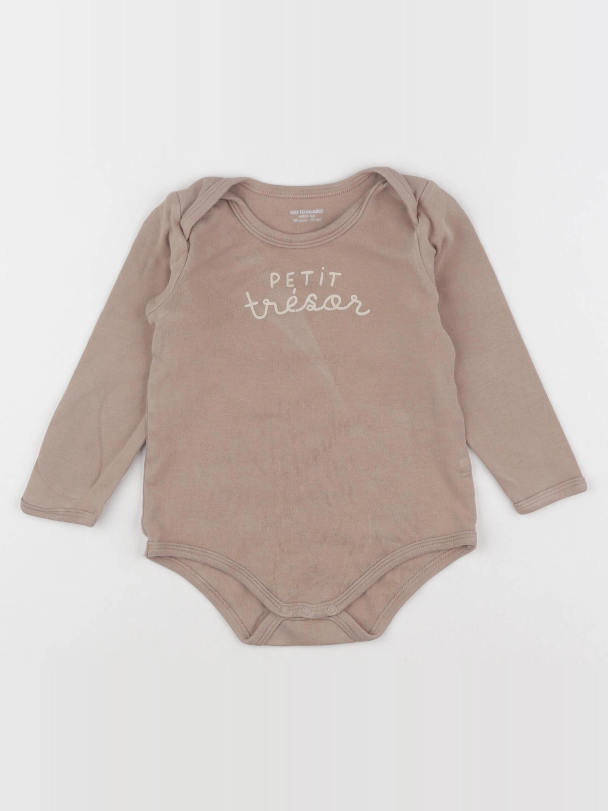 Vertbaudet - body marron - 36 mois