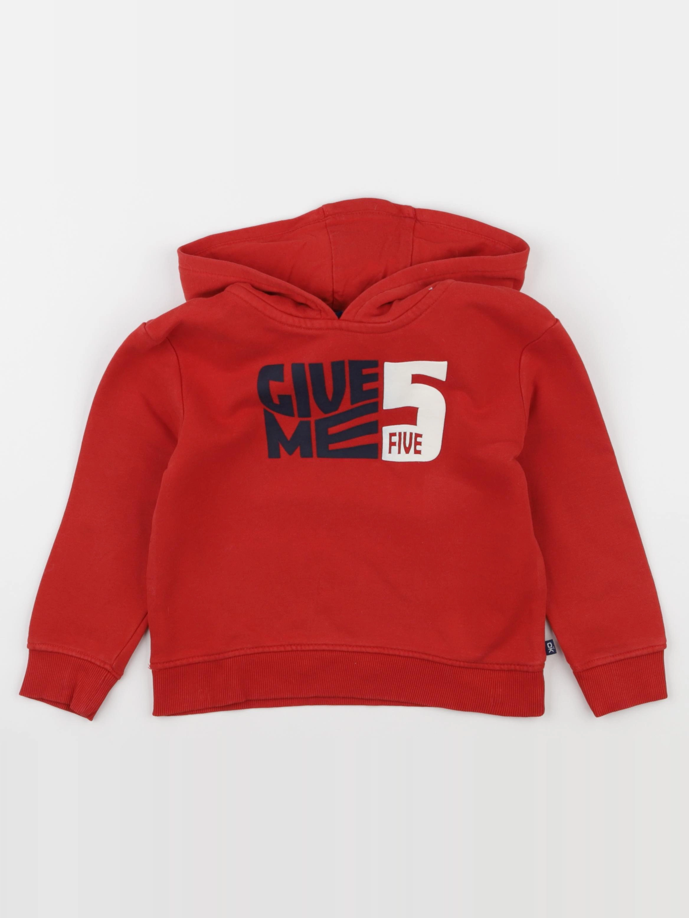 Okaidi - sweat rouge - 4 ans