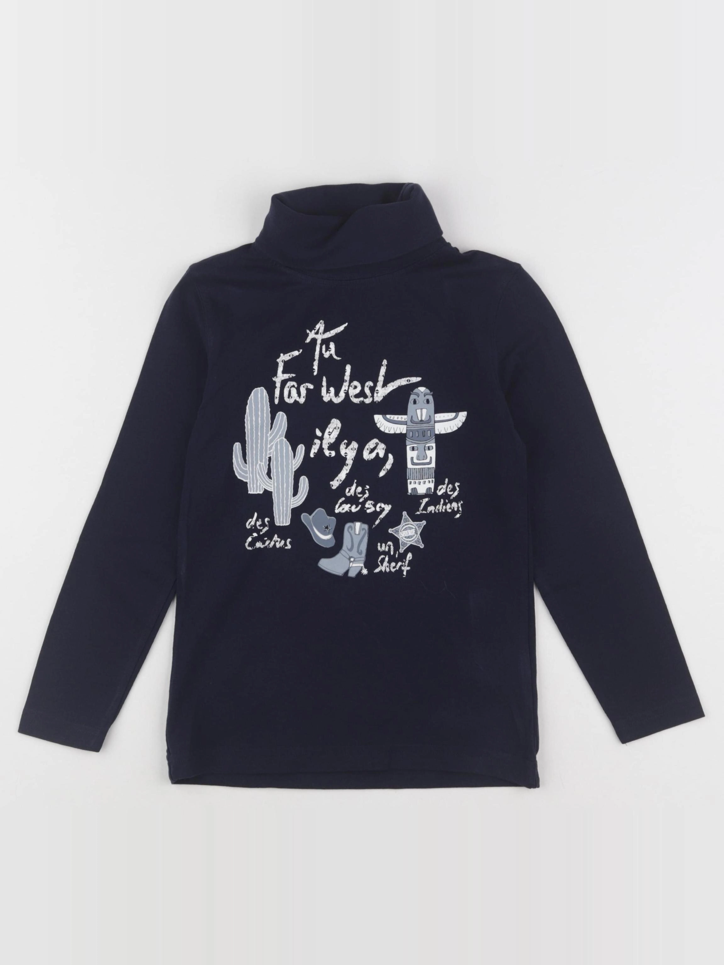 Vertbaudet - sous-pull bleu - 6 ans