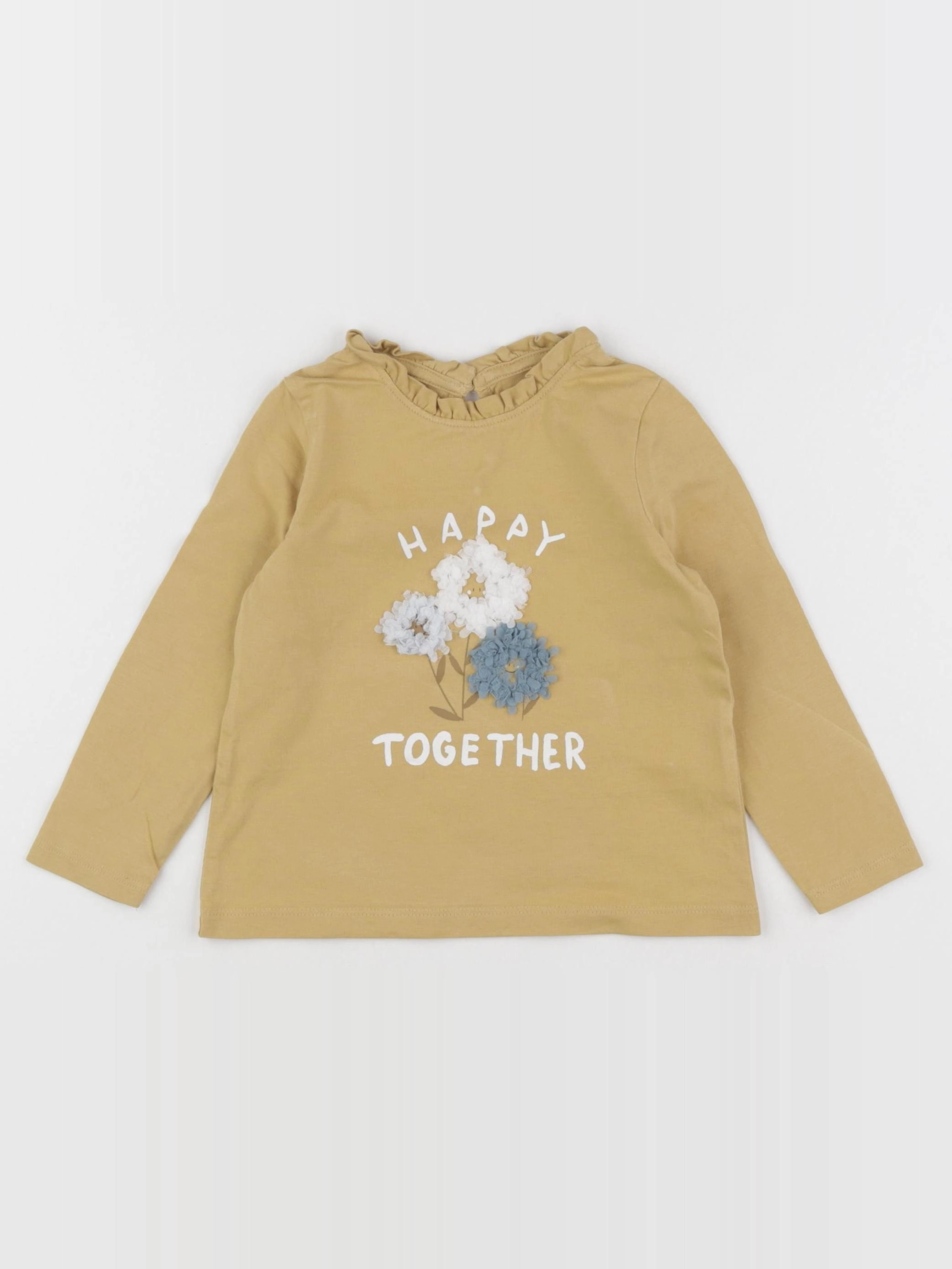 Vertbaudet - tee-shirt jaune - 2 ans