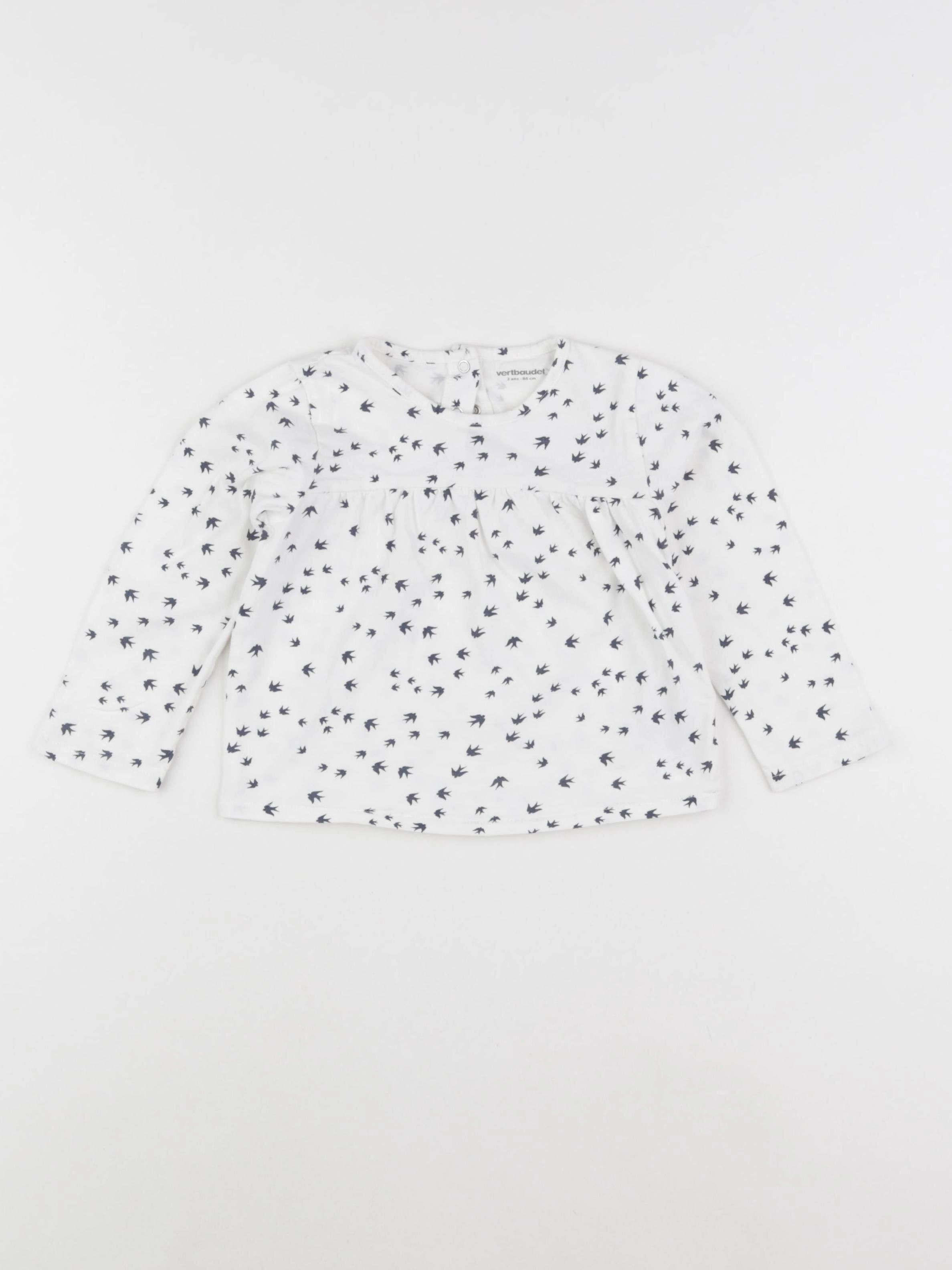 Vertbaudet - tee-shirt blanc - 2 ans