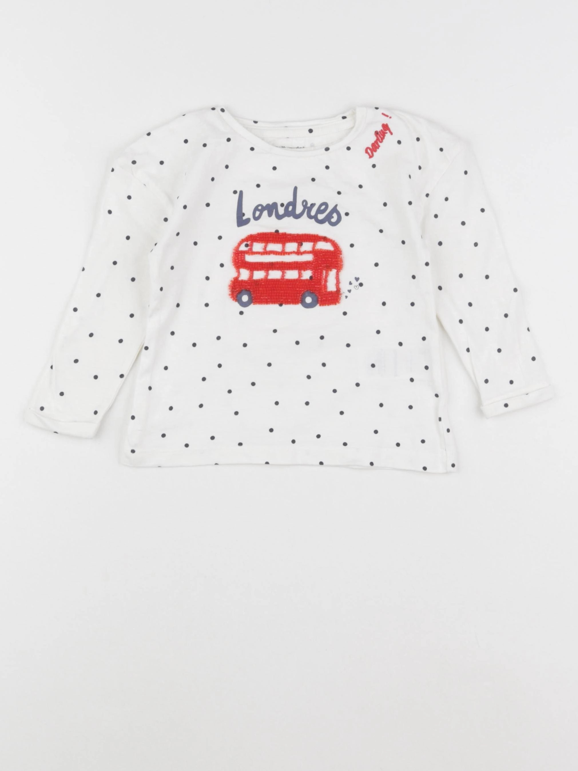 Vertbaudet - tee-shirt blanc - 2 ans