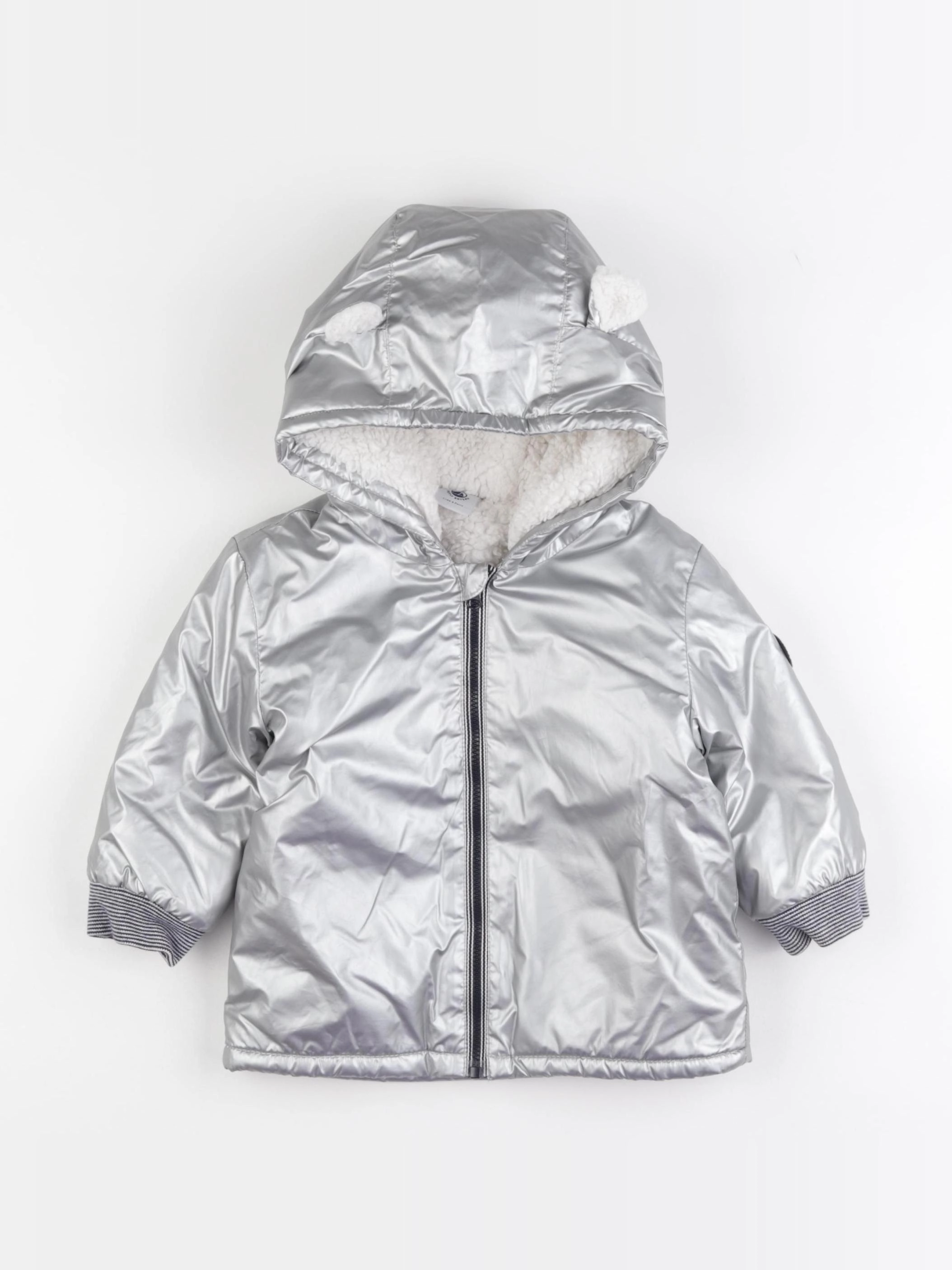 Petit Bateau - imperméable beige, argent - 18 mois