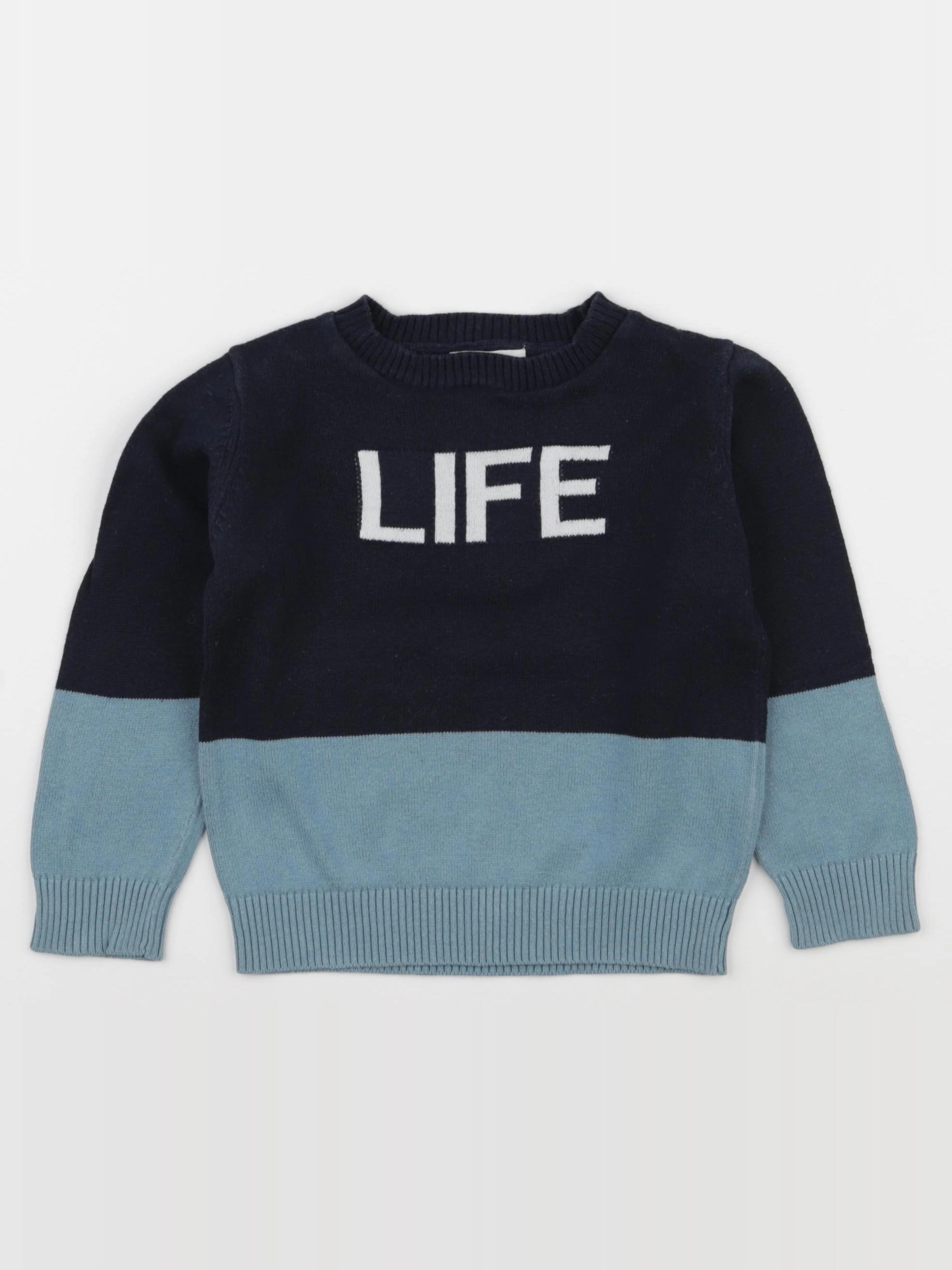 Little Cigogne - pull bleu - 2 ans