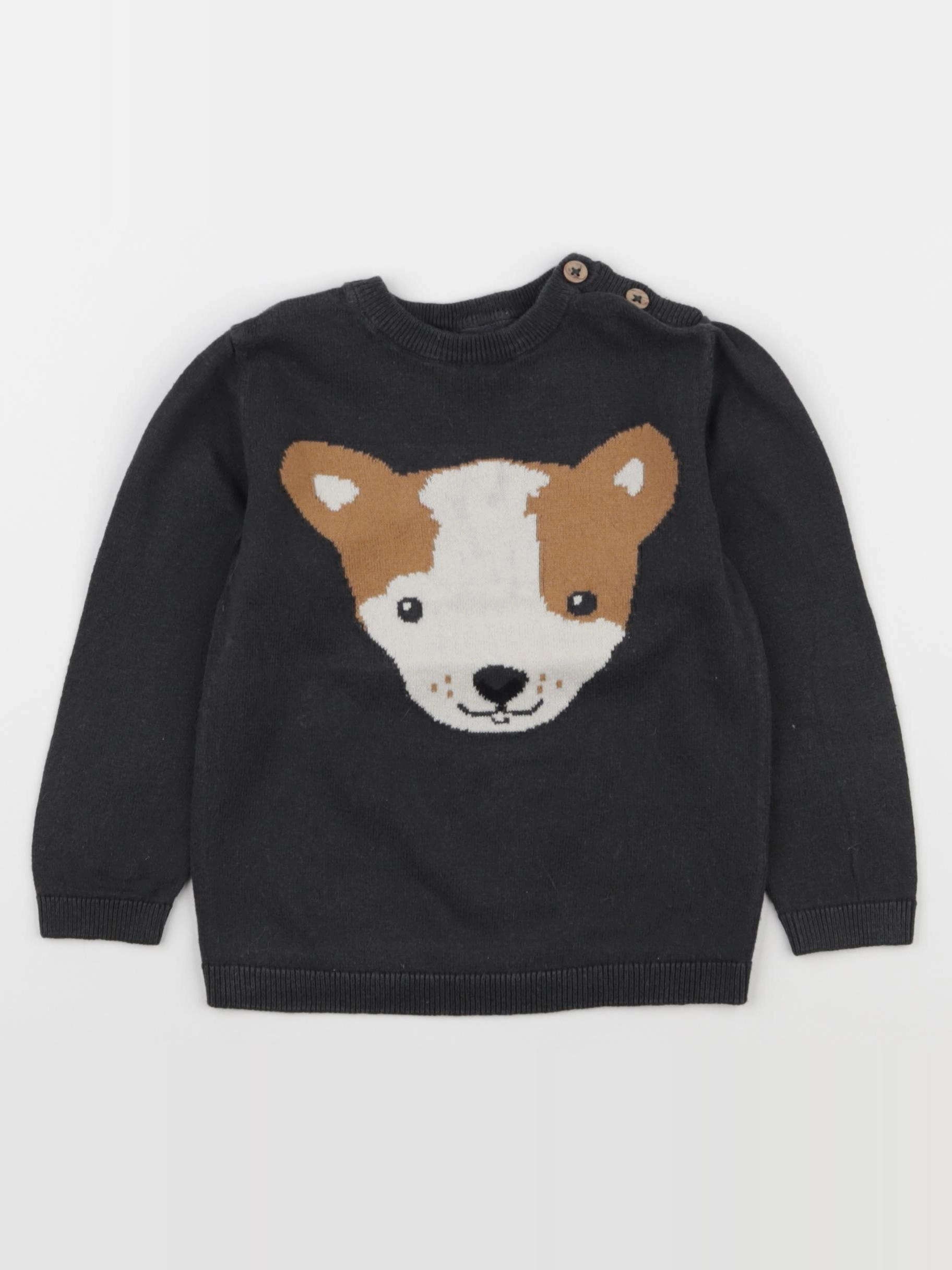 H&M - pull gris - 12/18 mois