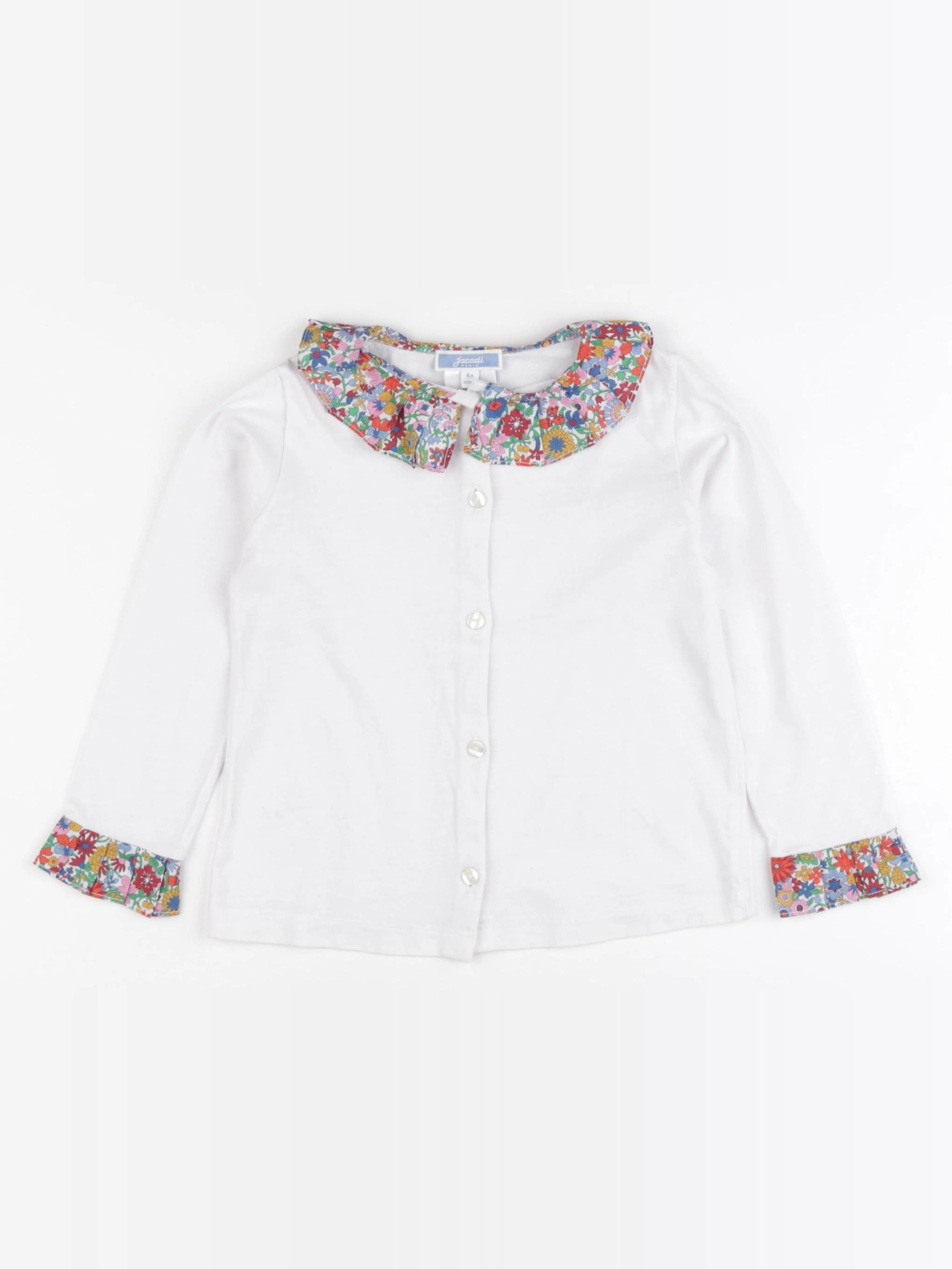 Jacadi - tee-shirt liberty blanc - 4 ans