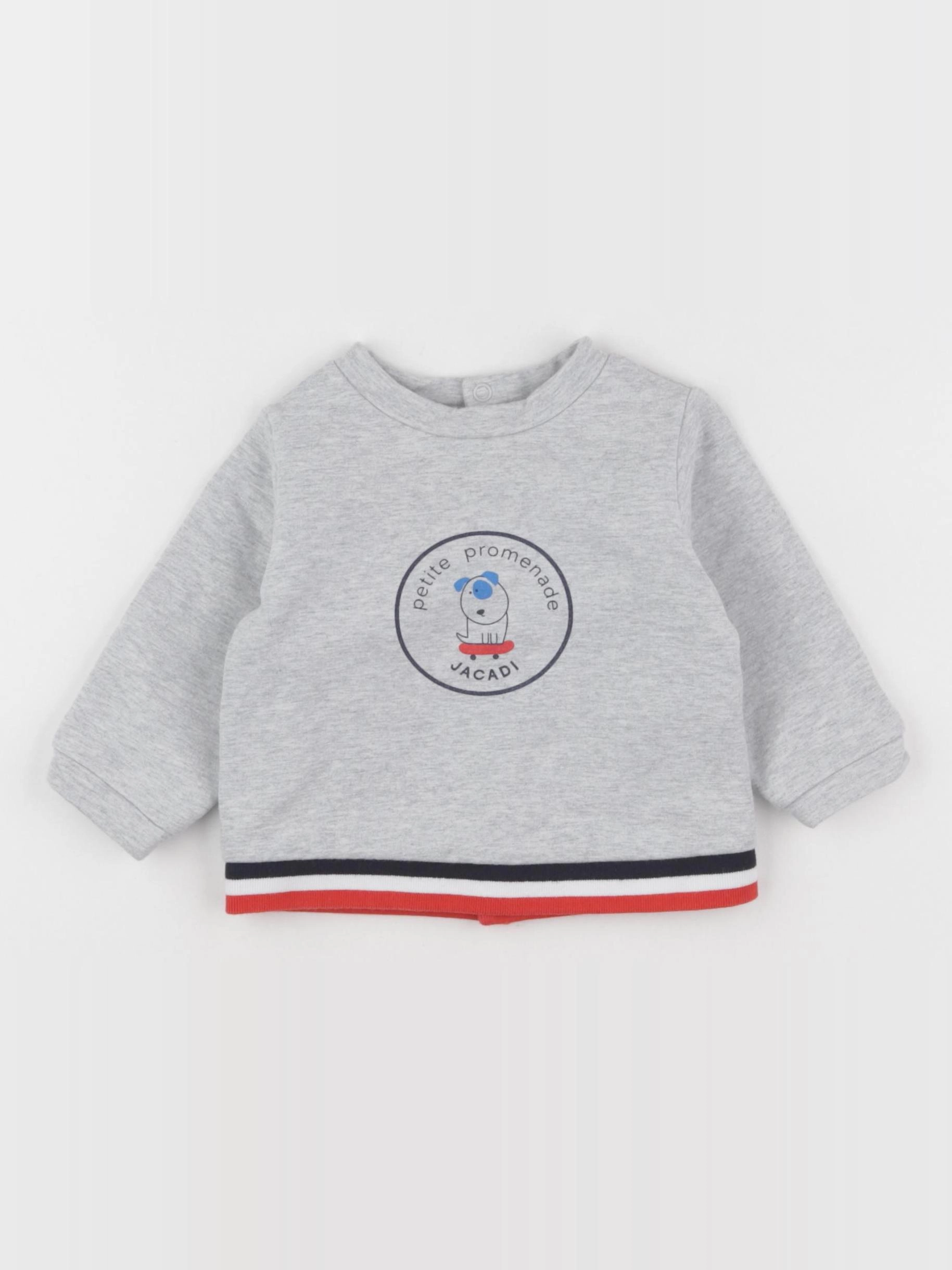 Jacadi - sweat gris - 6 mois