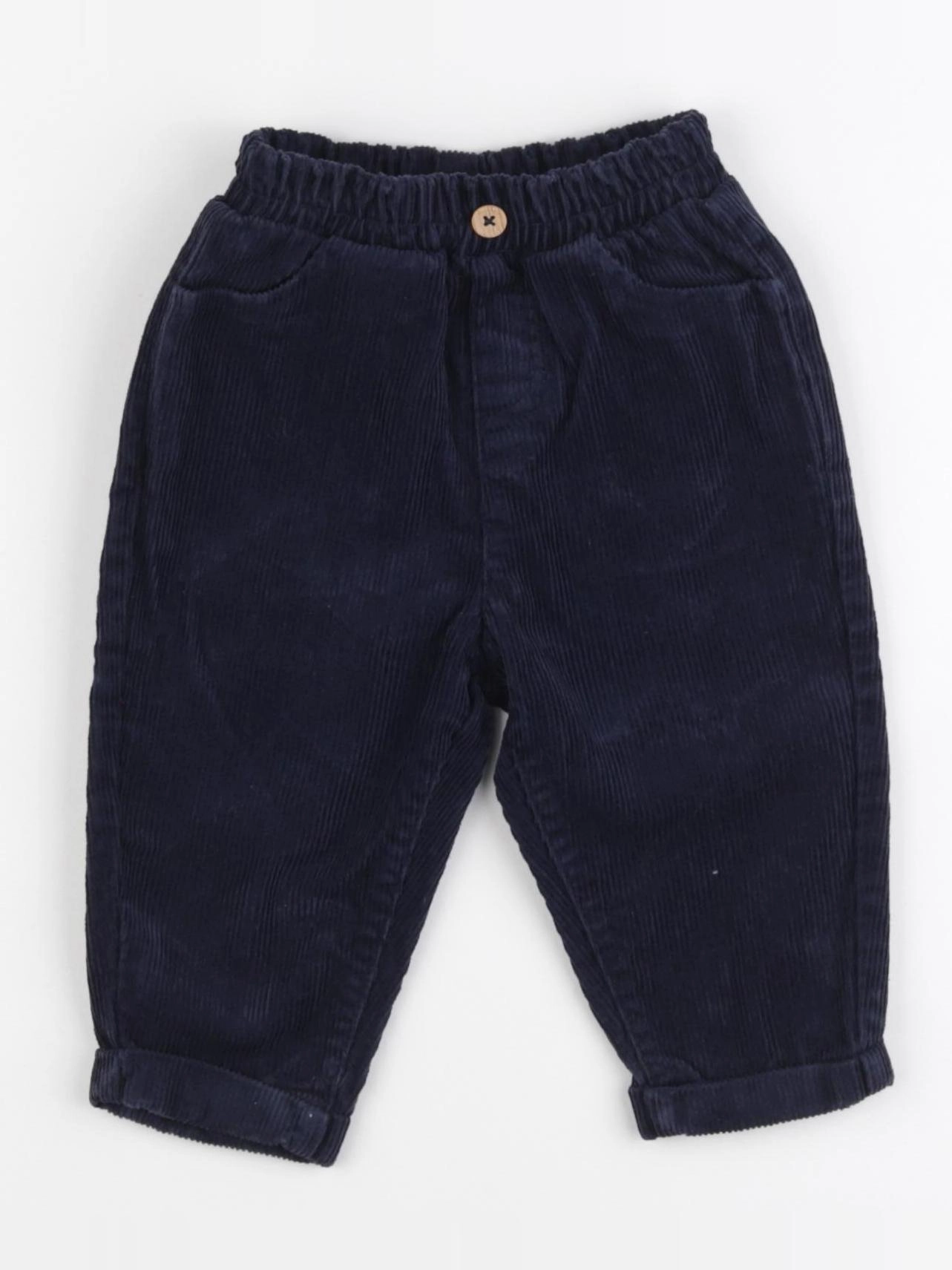 Vertbaudet - pantalon bleu - 9 mois