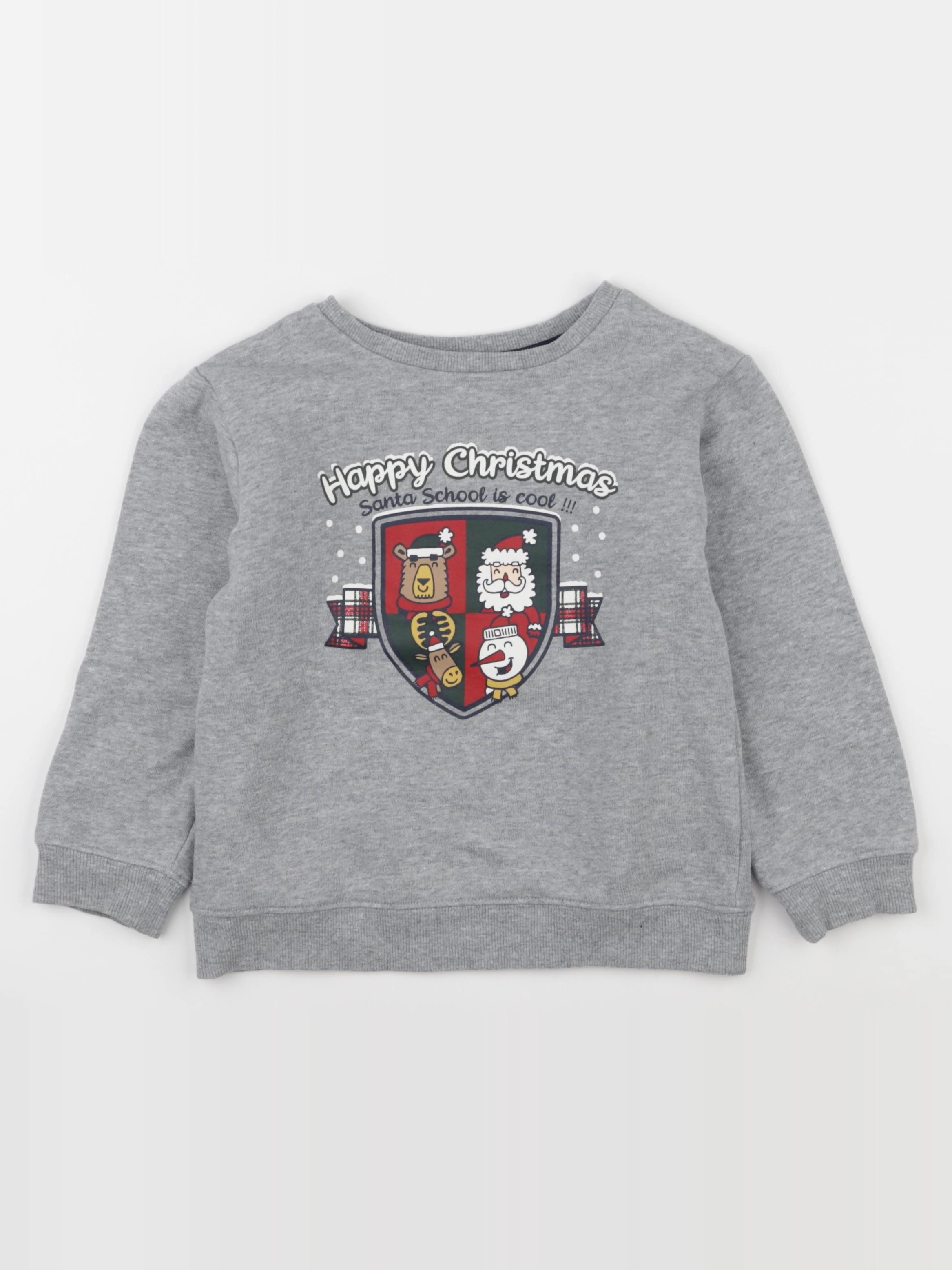 Vertbaudet - sweat gris - 6 ans