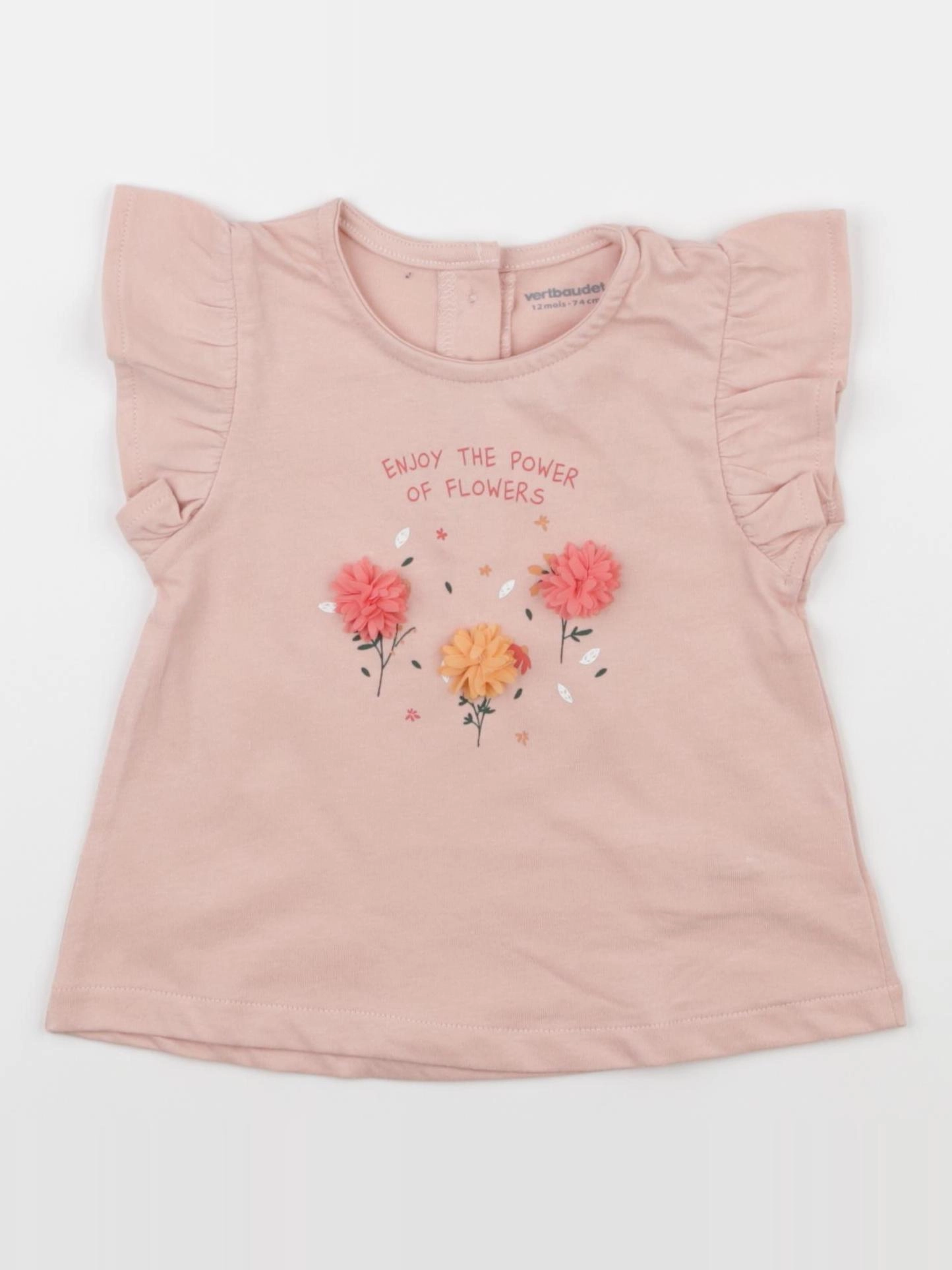 Vertbaudet - débardeur rose - 12 mois