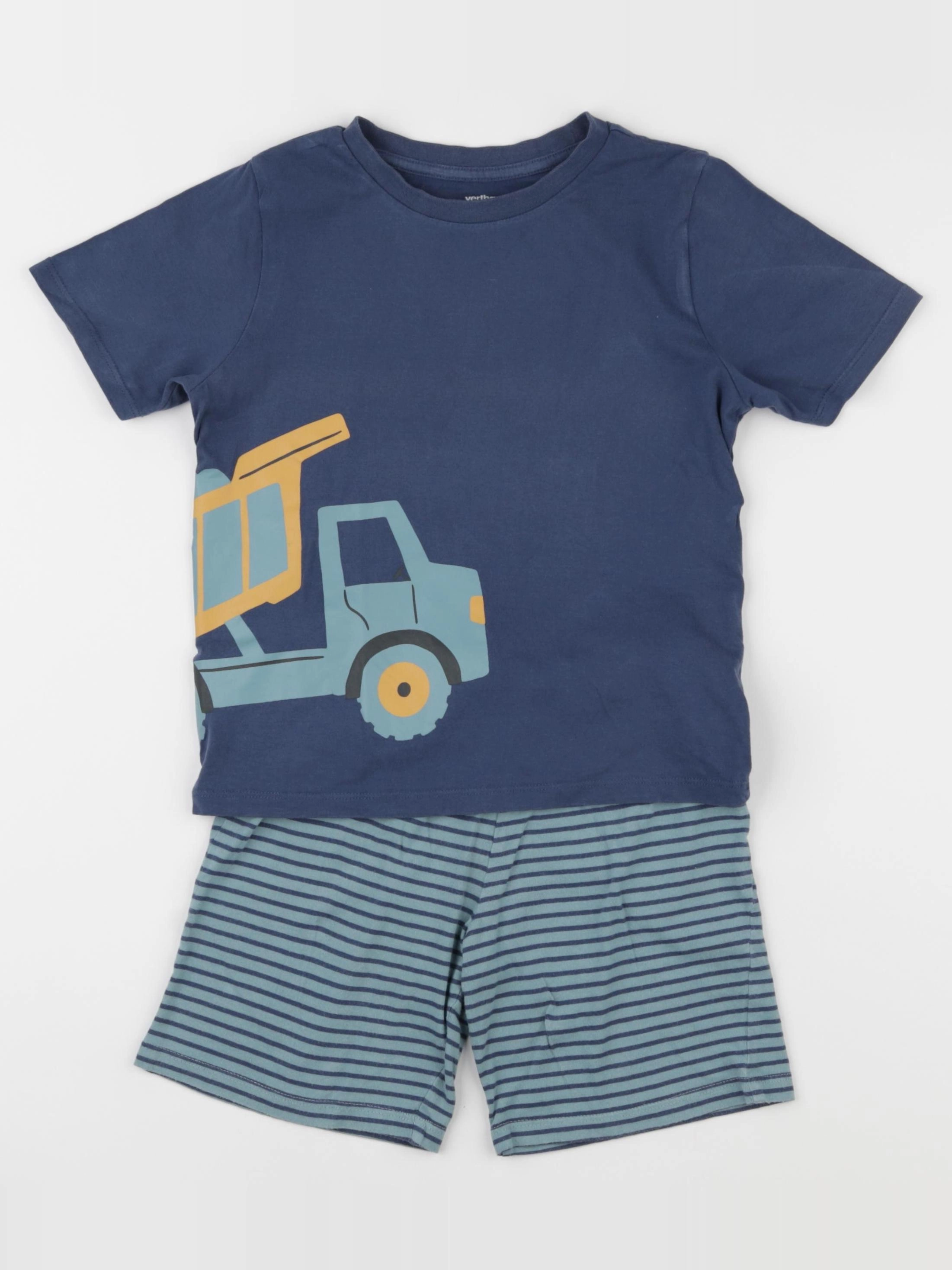 Vertbaudet - pyjama coton bleu - 5 ans