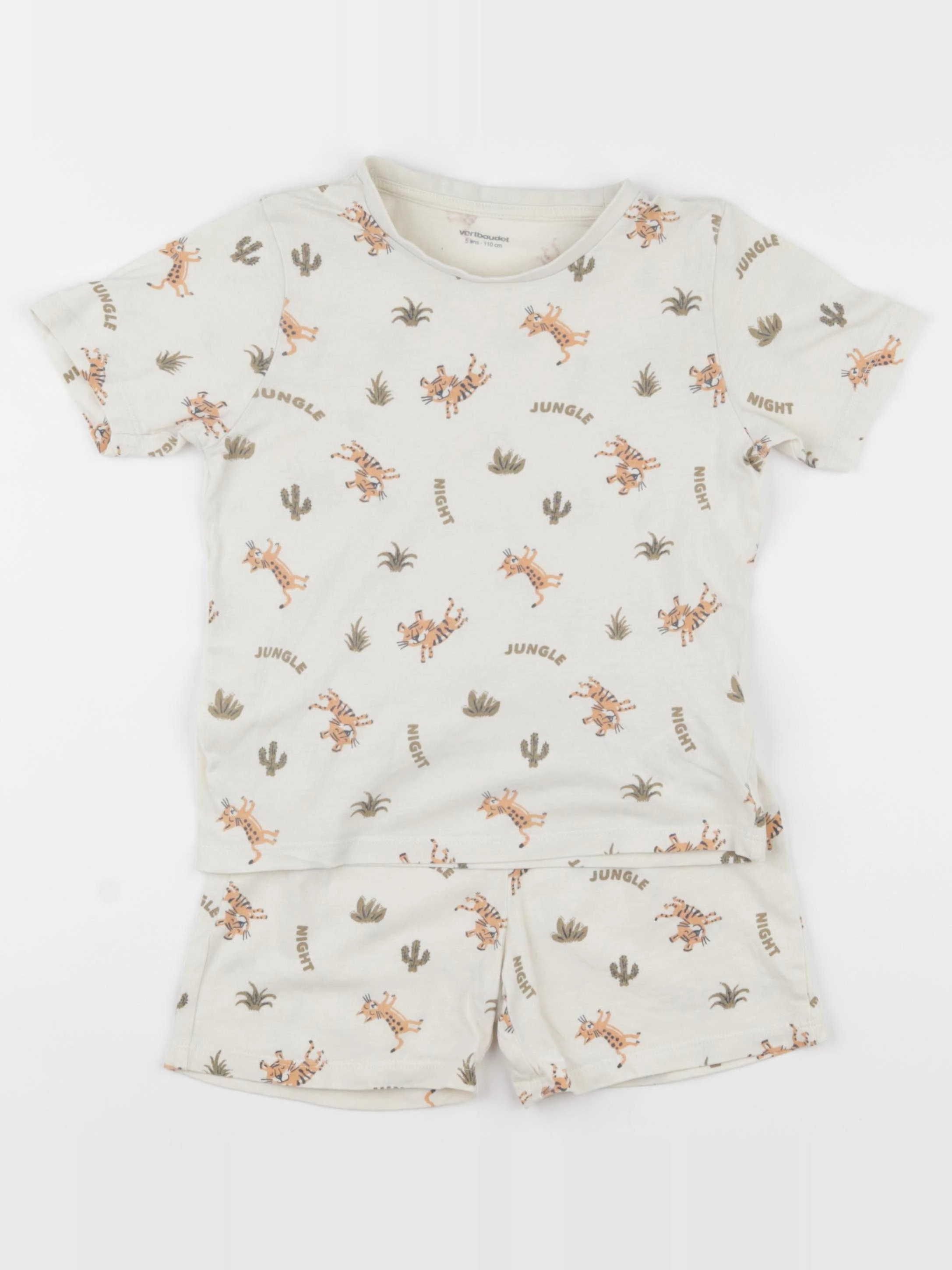 Vertbaudet - pyjama coton beige - 5 ans