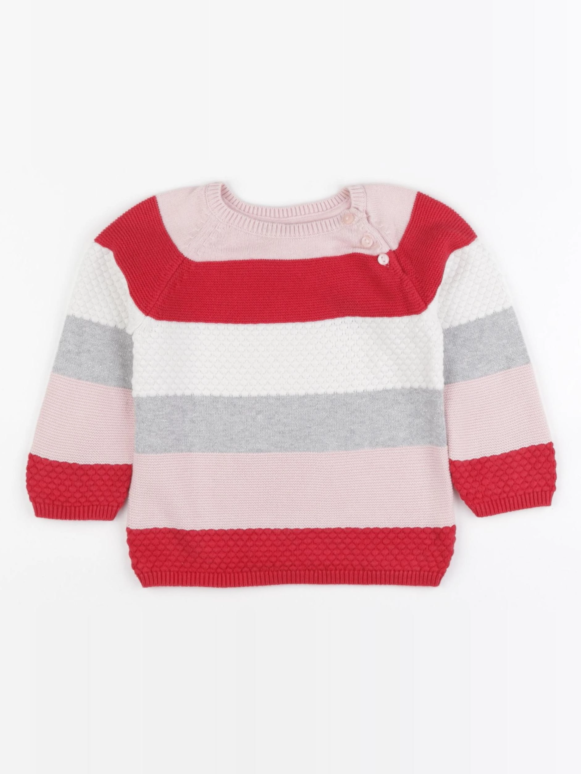 H&M - pull rouge - 12/18 mois