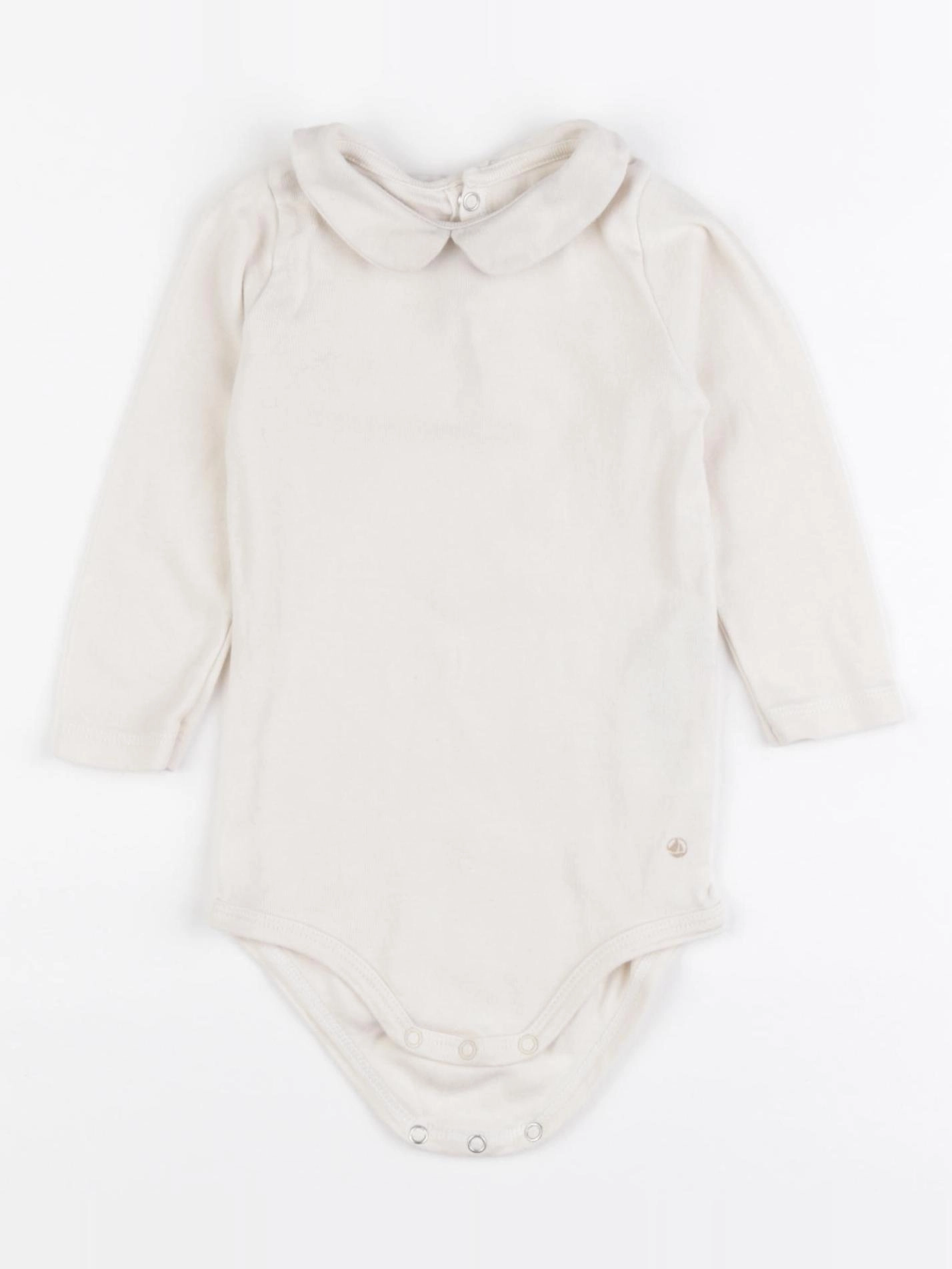 Petit Bateau - body à col beige - 18 mois