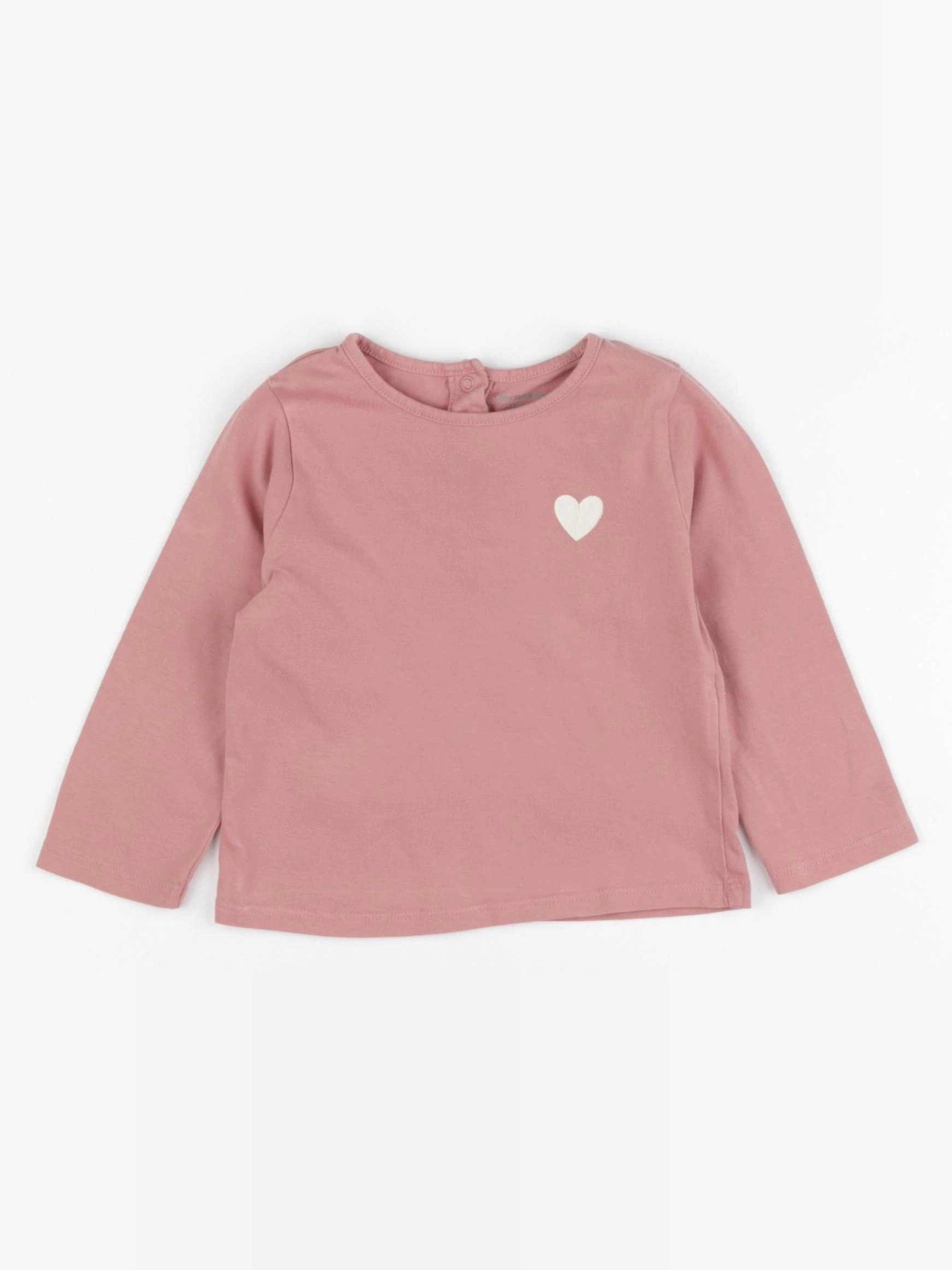 Vertbaudet - tee-shirt rose - 12 mois