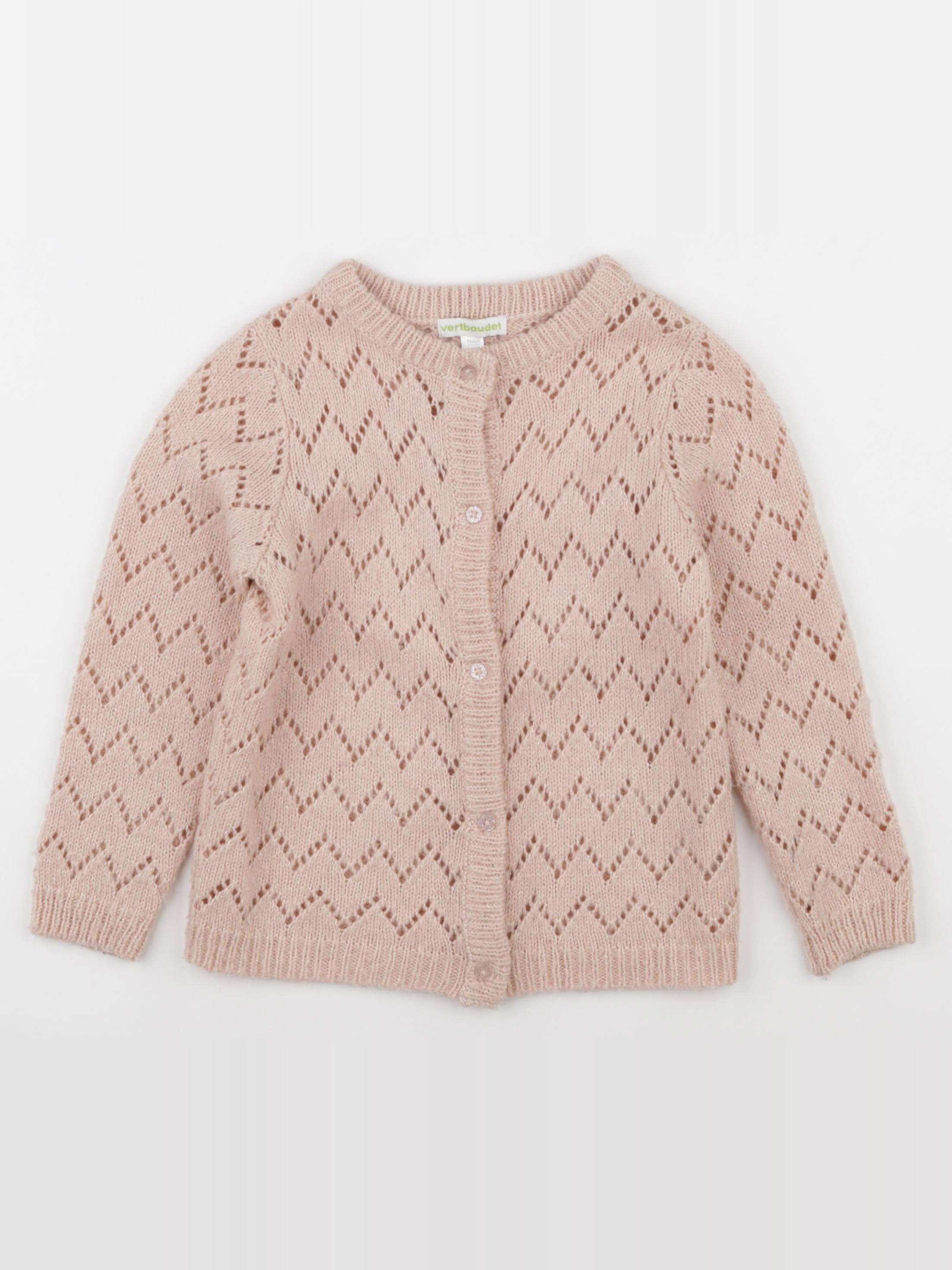 Vertbaudet - gilet rose - 5 ans