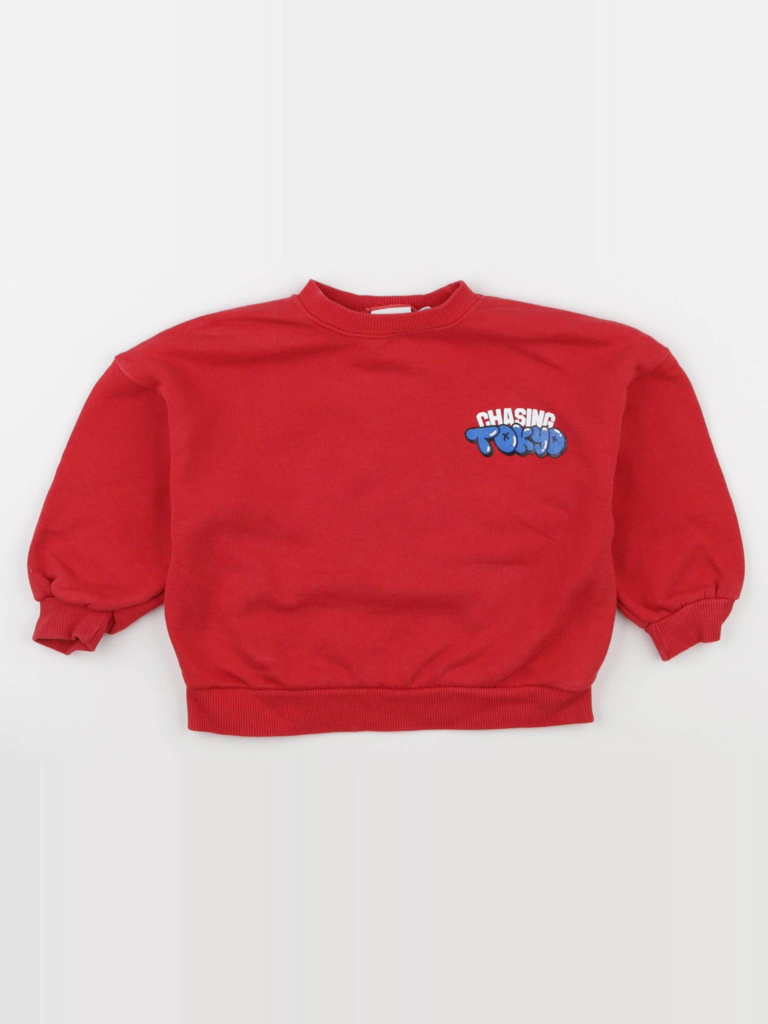Zara - sweat imprimé au dos rouge - 4 ans