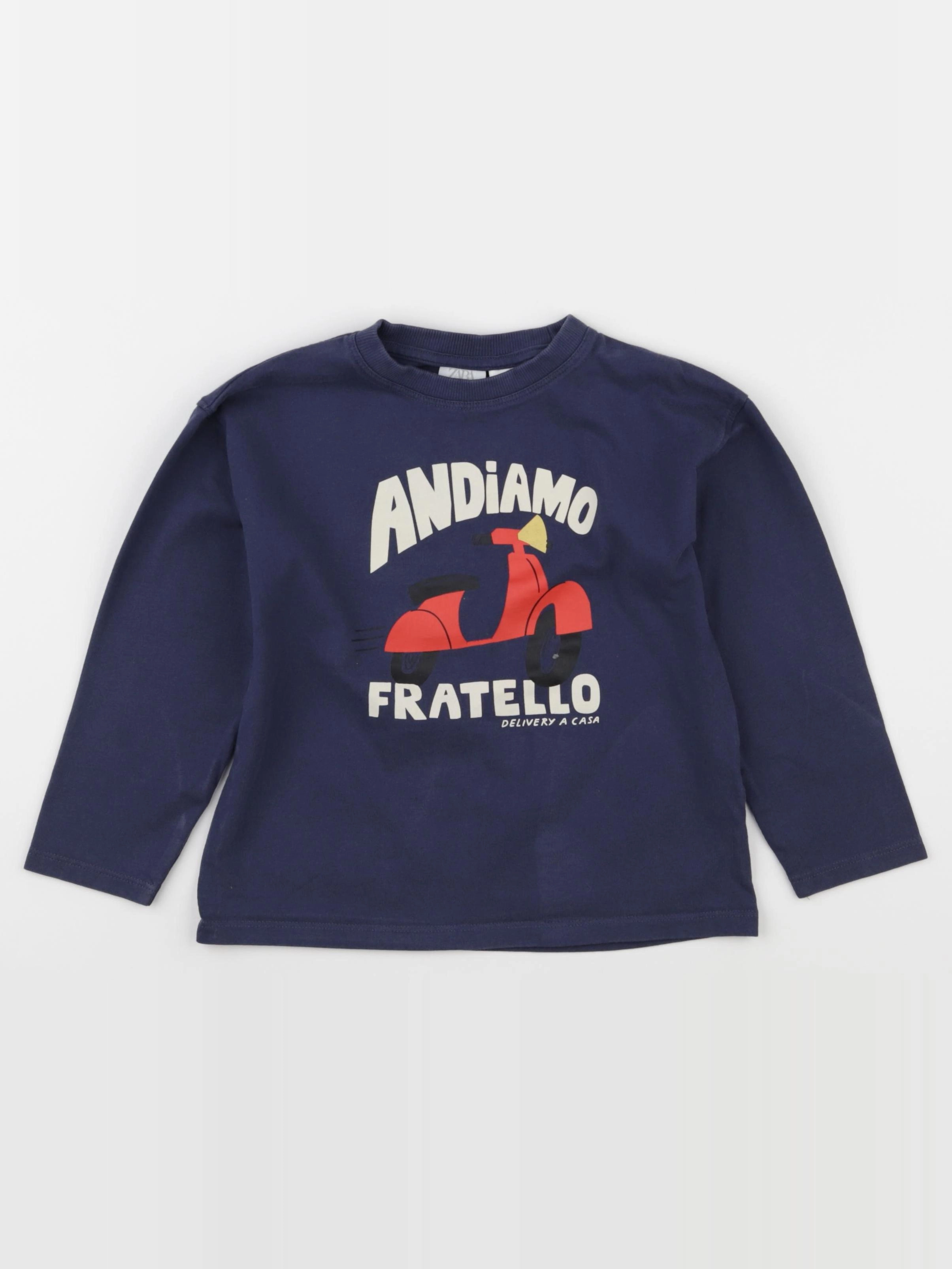Zara - tee-shirt bleu - 3/4 ans