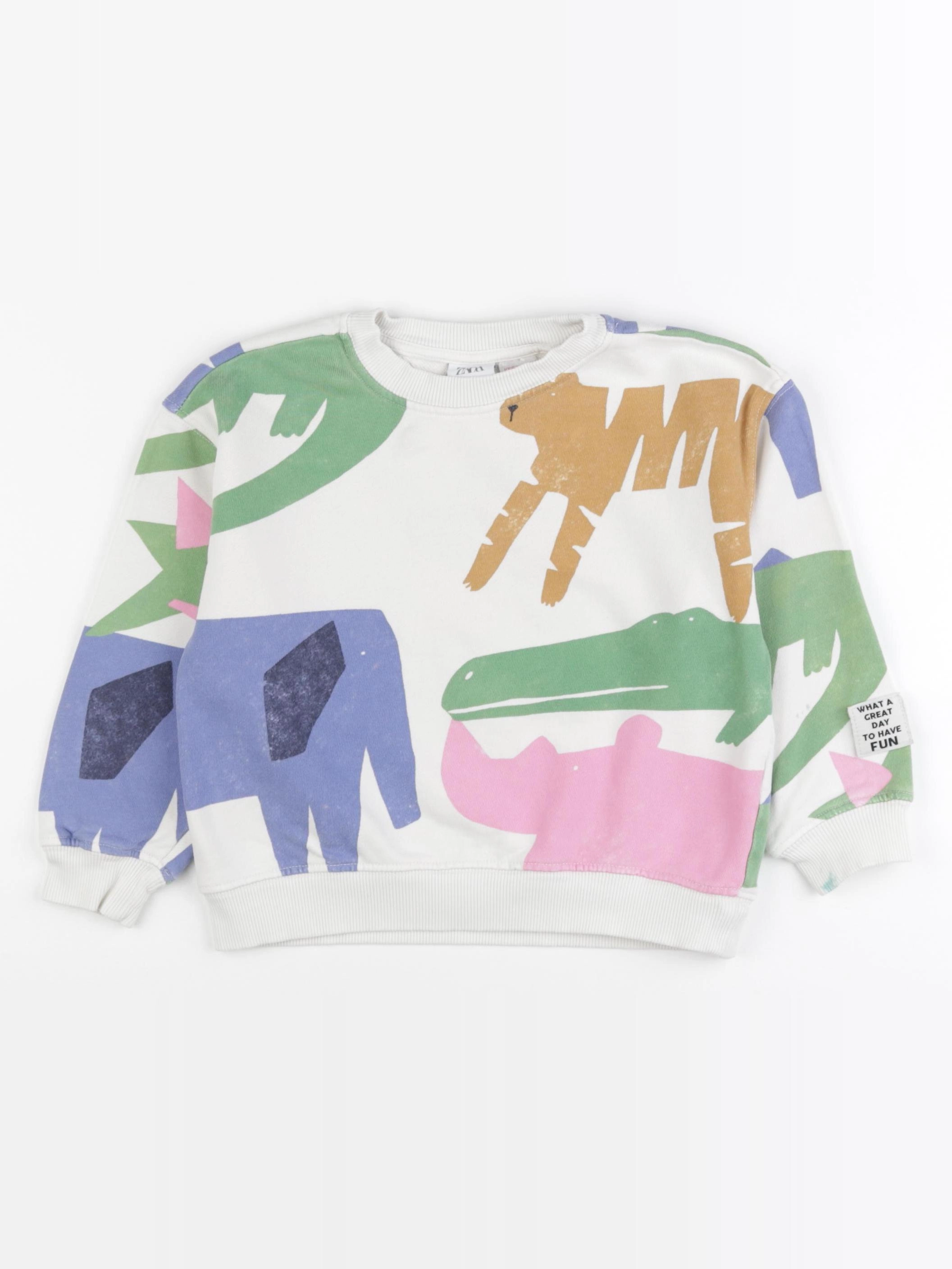 Zara - sweat multicolore - 2/3 ans