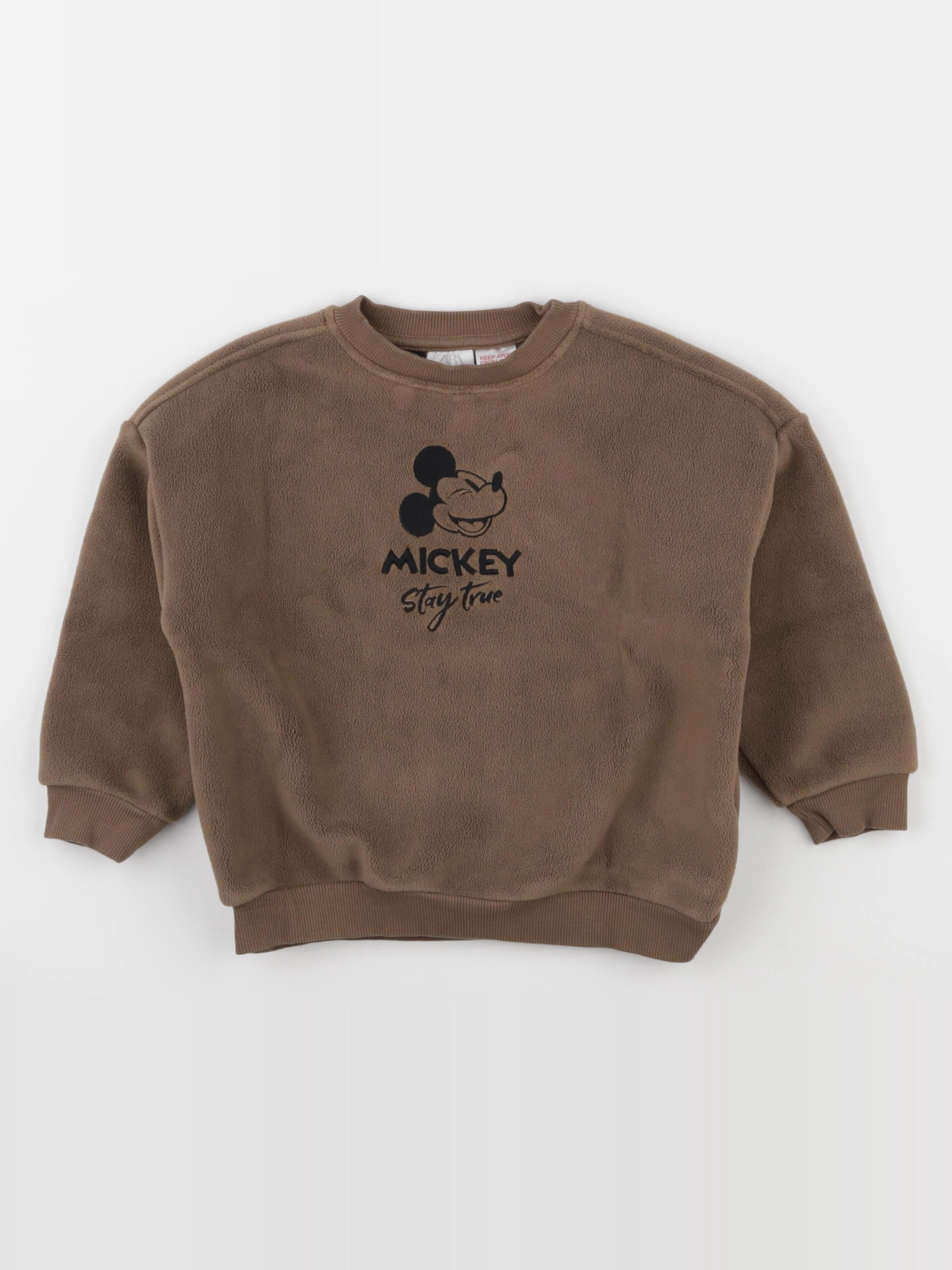 Zara - sweat imprimé au dos marron - 3 ans