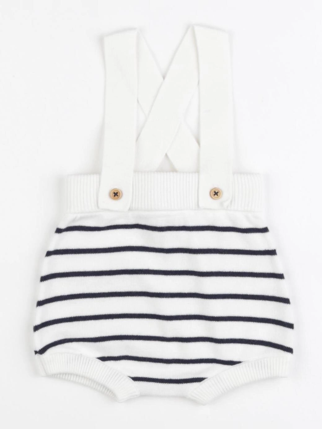 Boutchou - bloomer blanc, bleu - 3 mois
