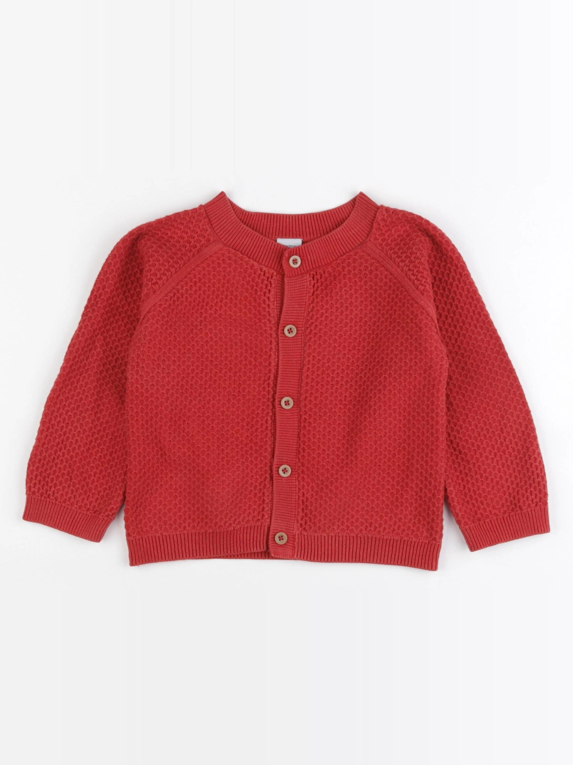 Petit Bateau - gilet rouge - 24 mois