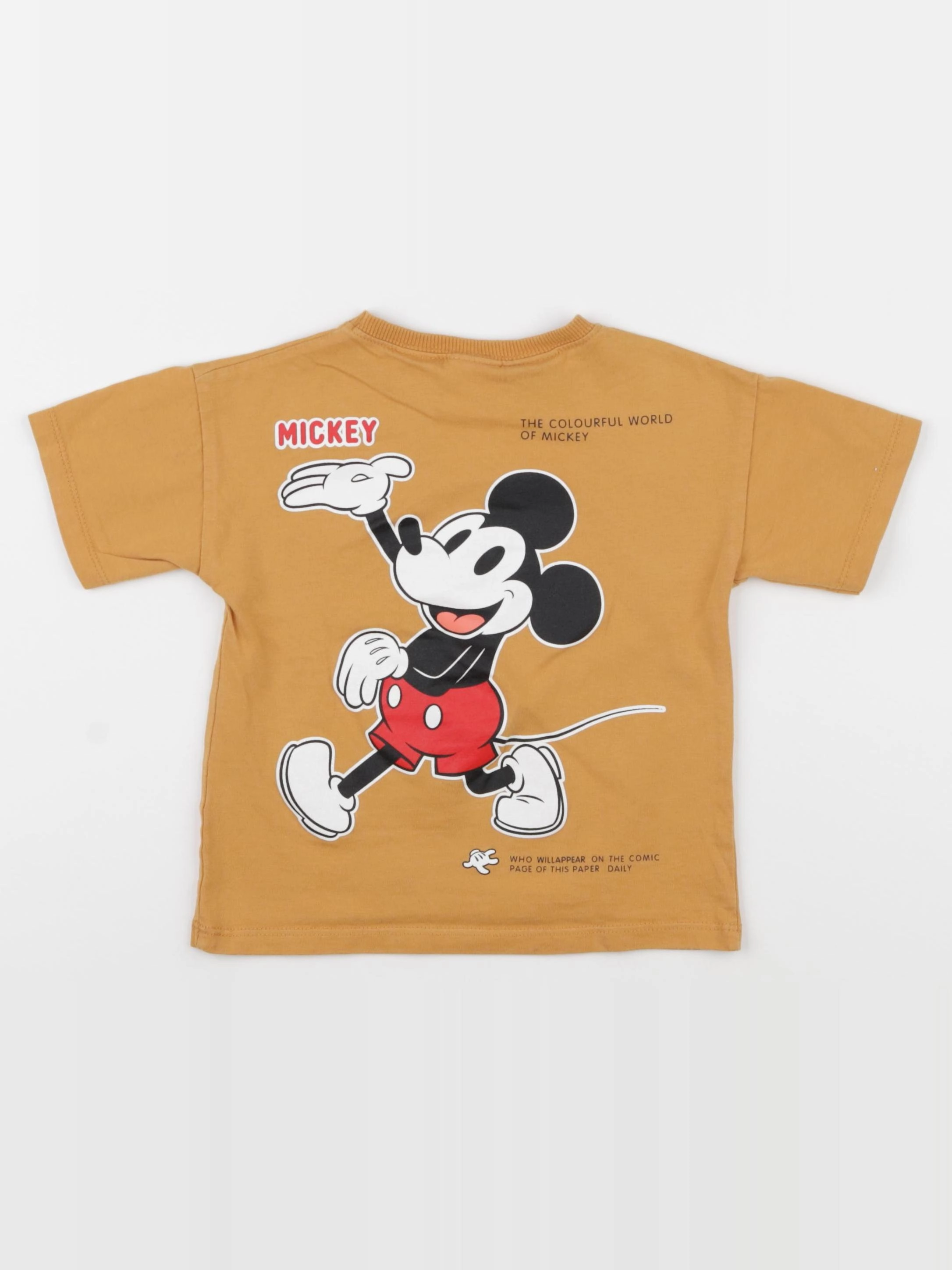 Zara - tee-shirt imprimé au dos jaune - 2 ans