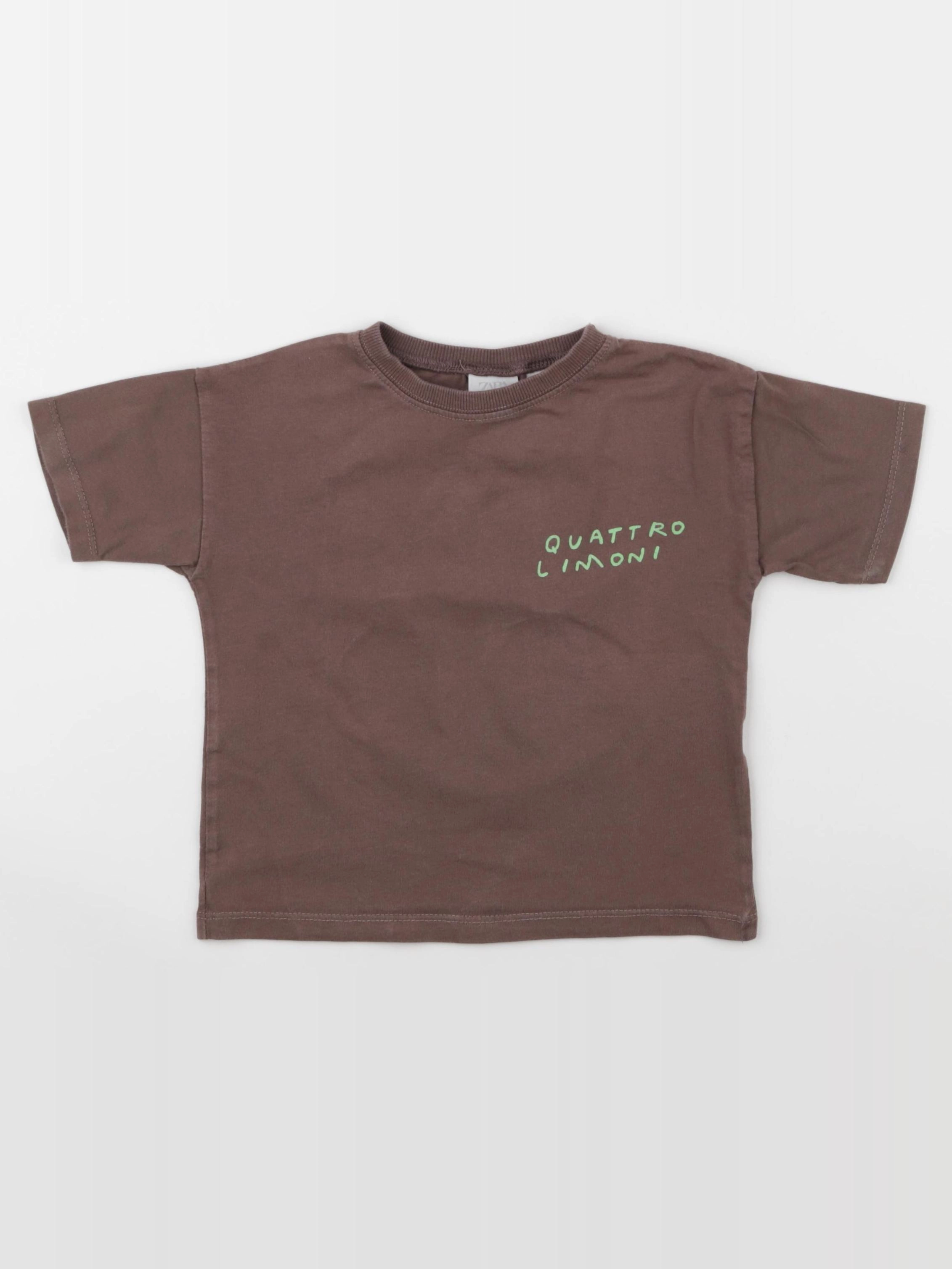 Zara - tee-shirt imprimé au dos marron - 2 ans