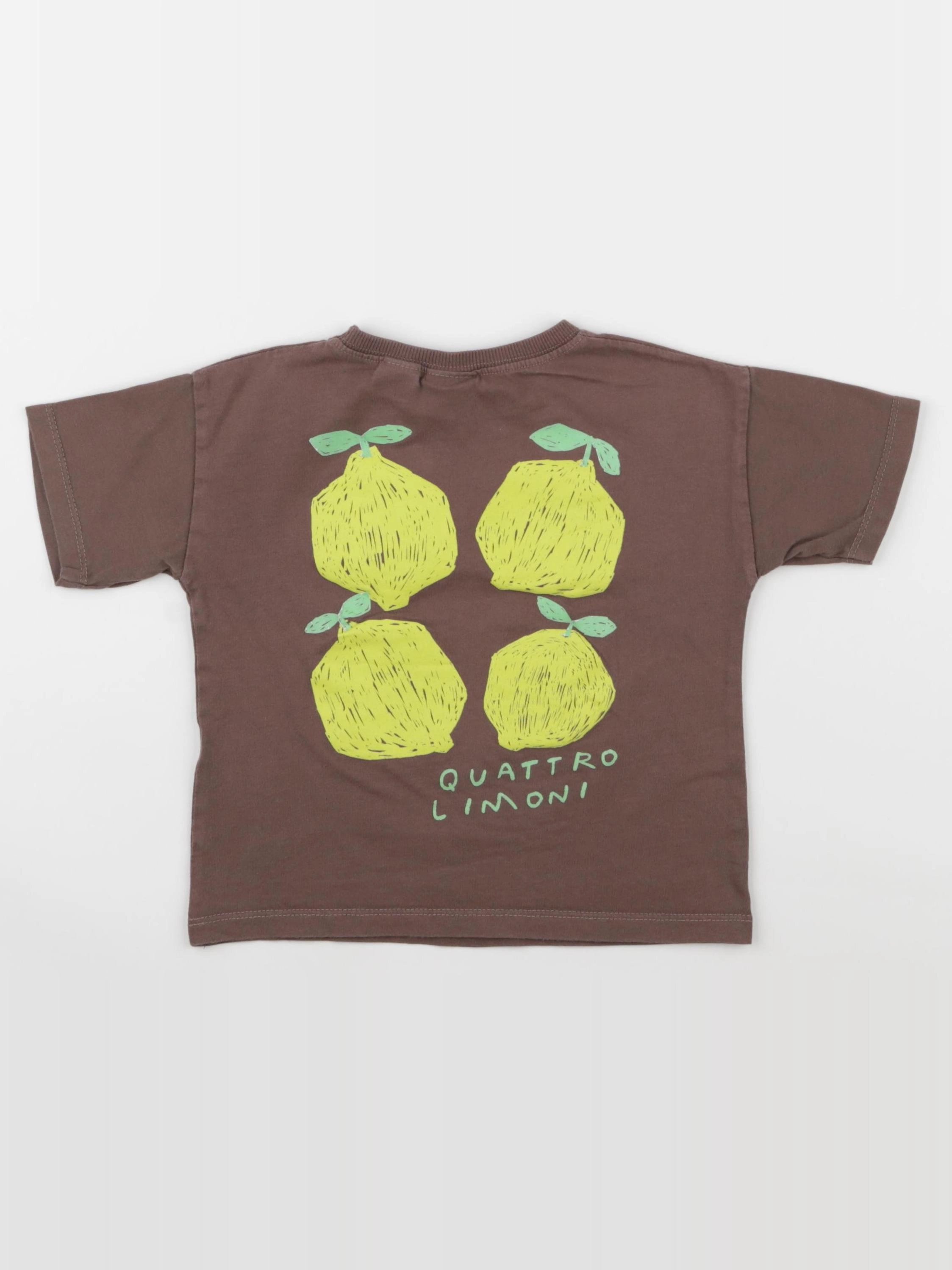 Zara - tee-shirt imprimé au dos marron - 2 ans