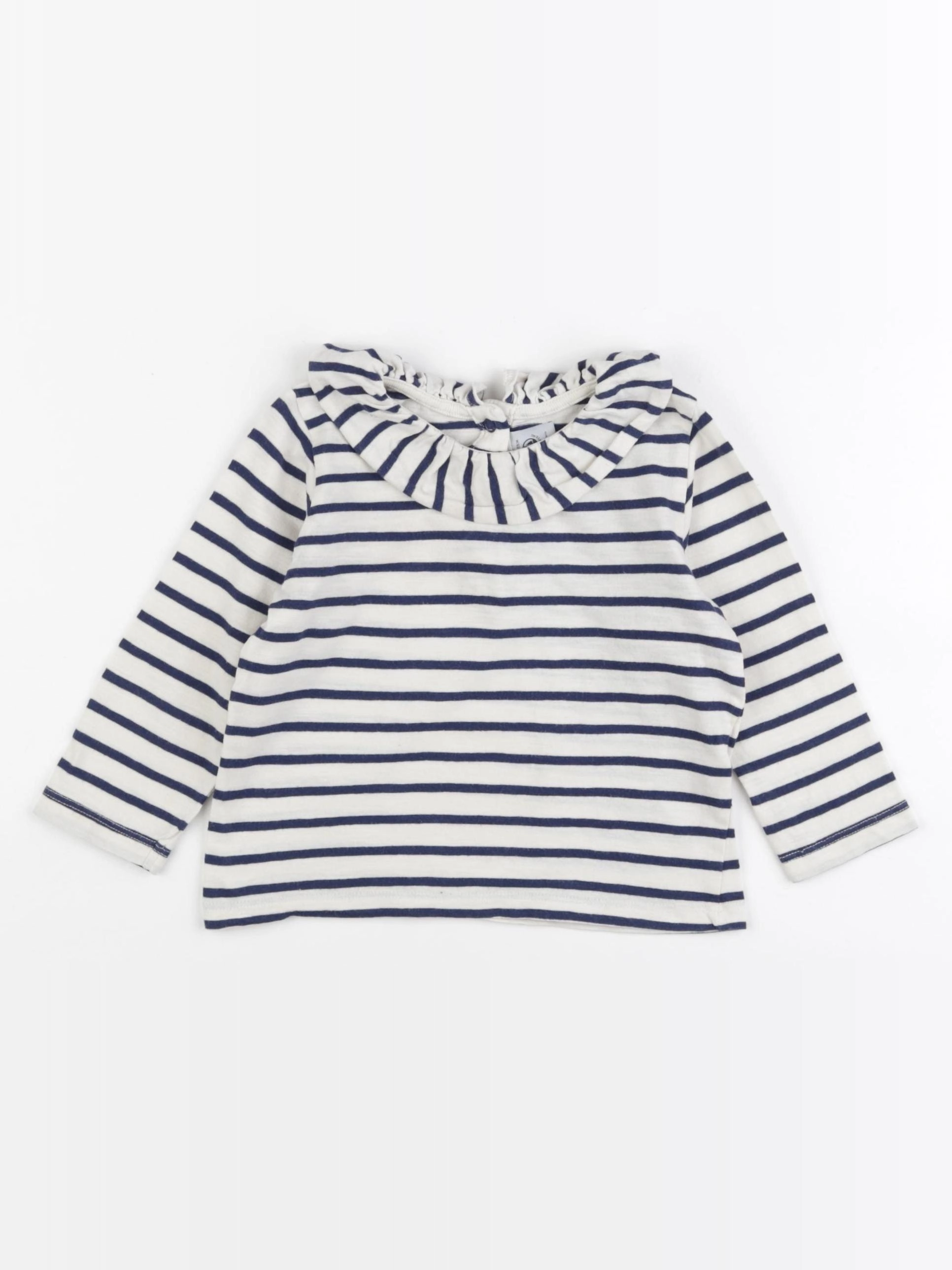 Petit Bateau - tee-shirt beige, bleu - 18 mois