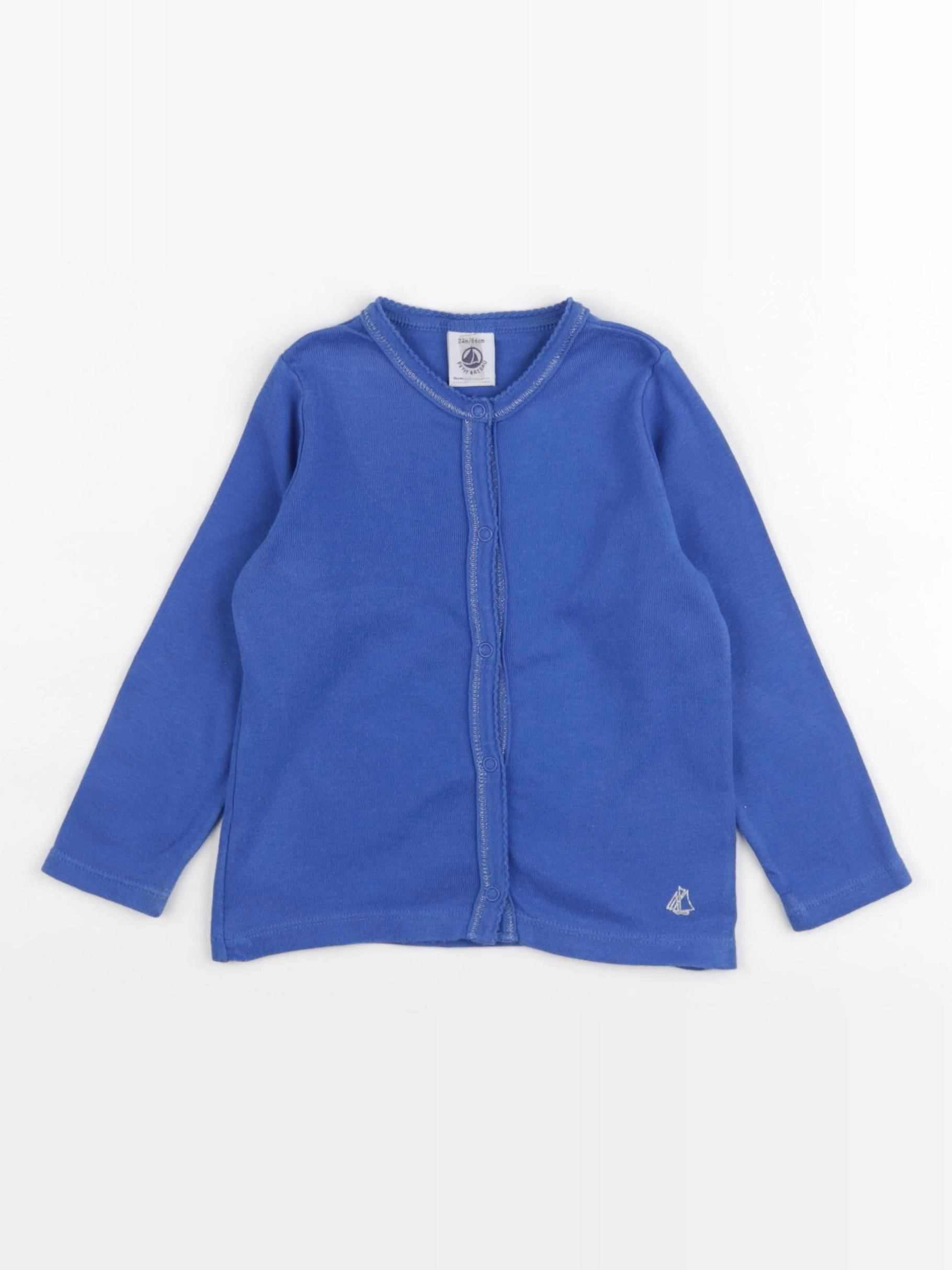 Petit Bateau - tee-shirt bleu - 24 mois