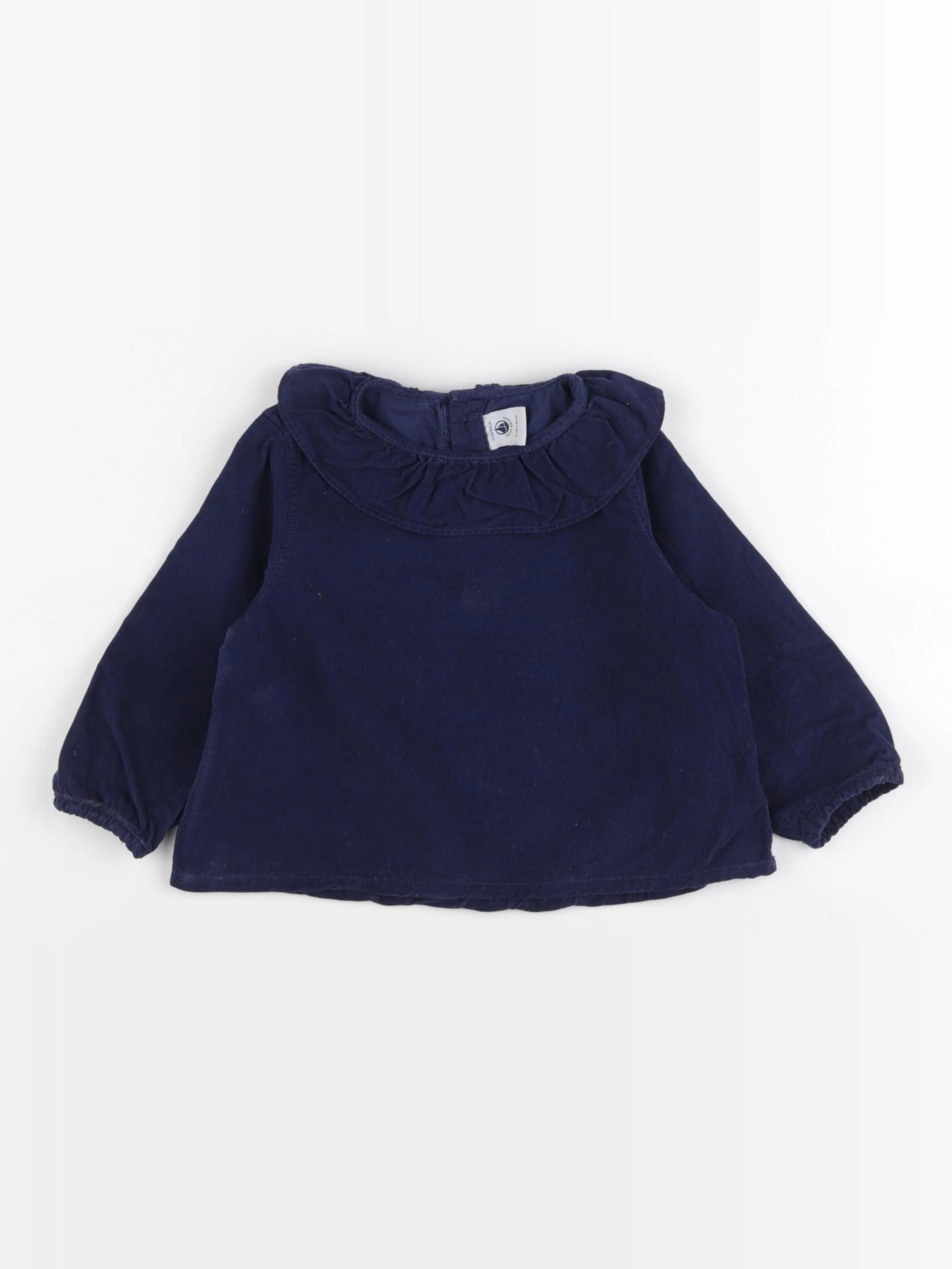 Petit Bateau - blouse bleu - 24 mois