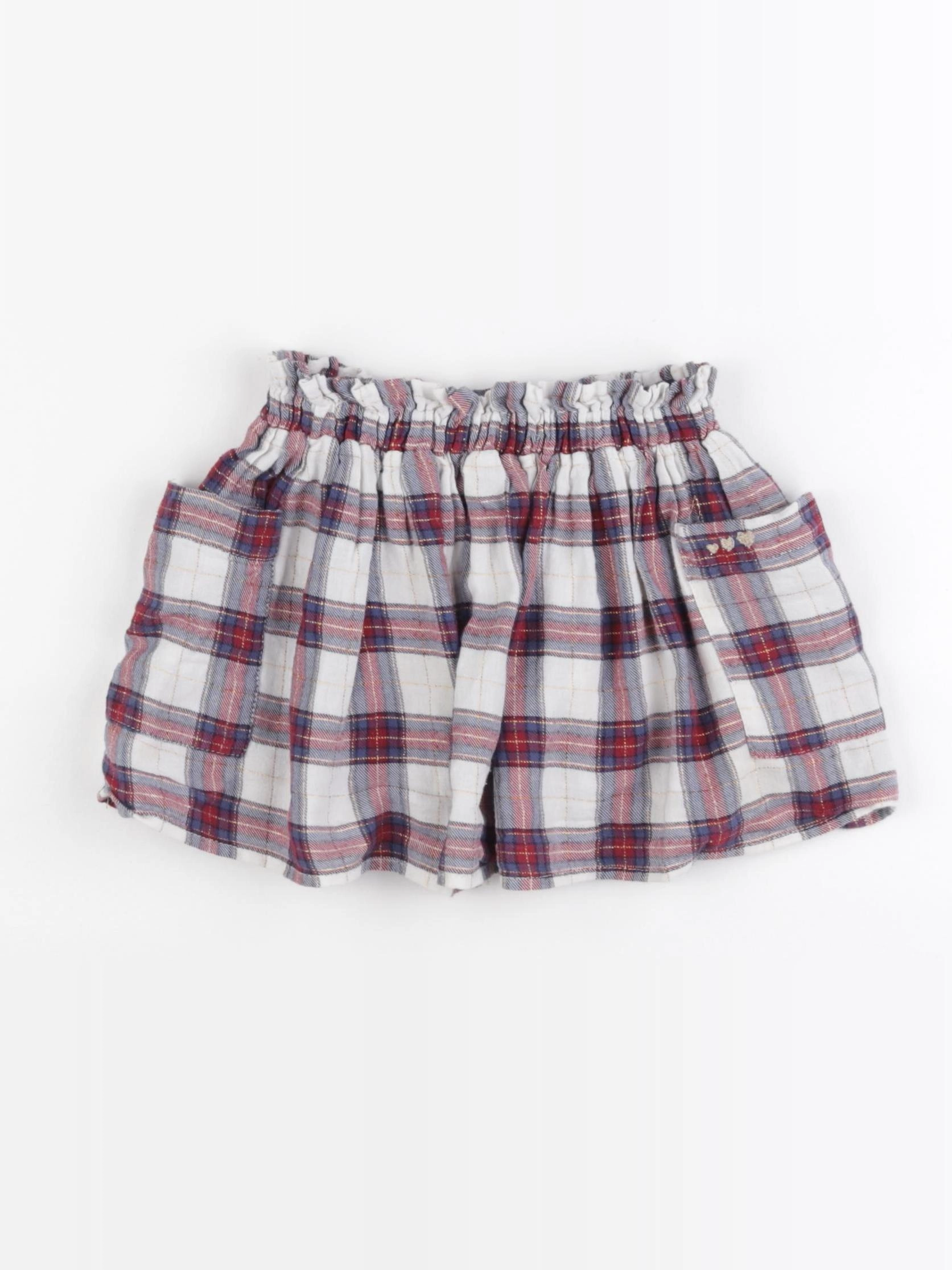 Vertbaudet - jupe bleu, or, rouge - 2 ans