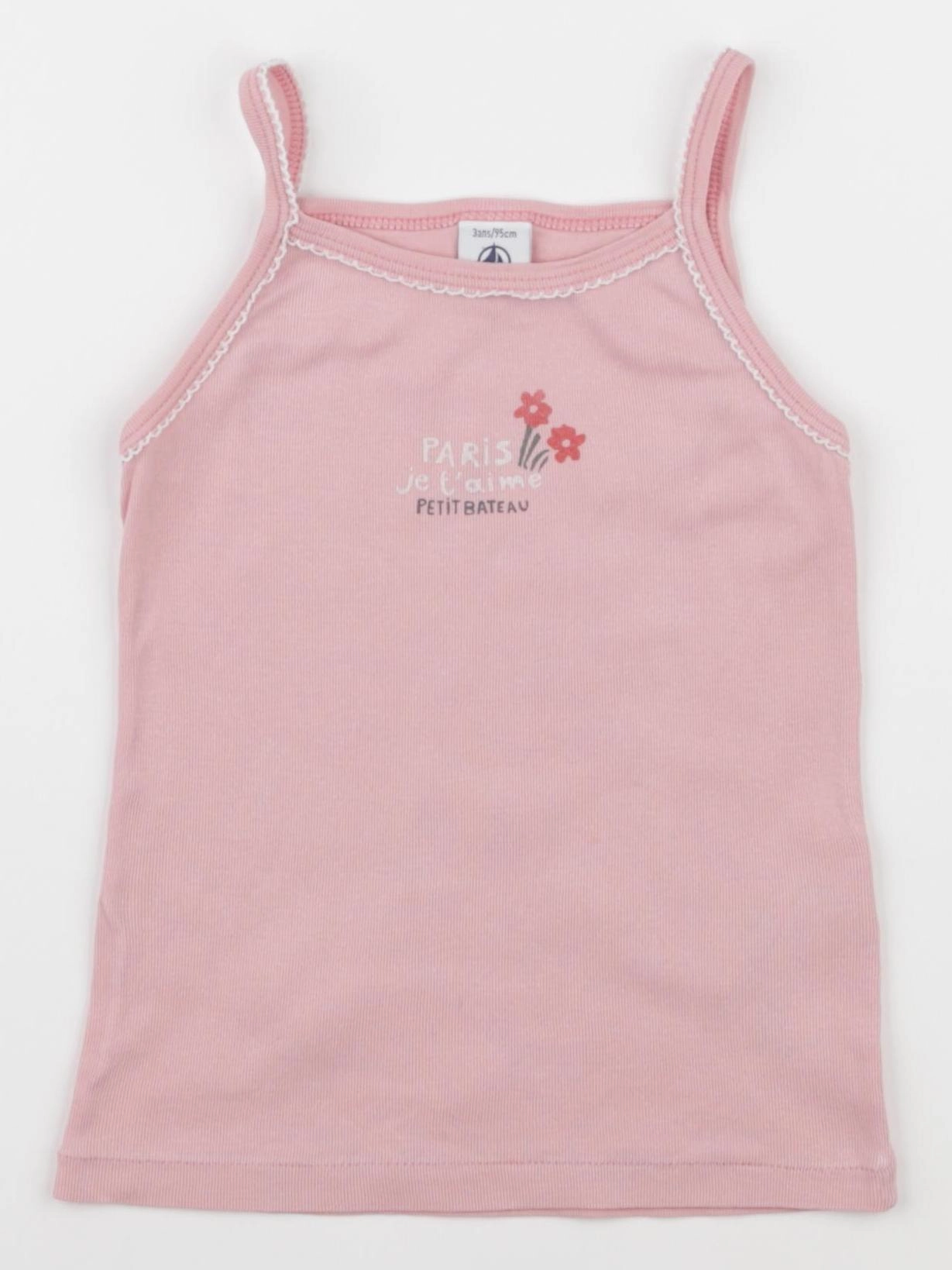 Petit Bateau - maillot de corps rose - 3 ans