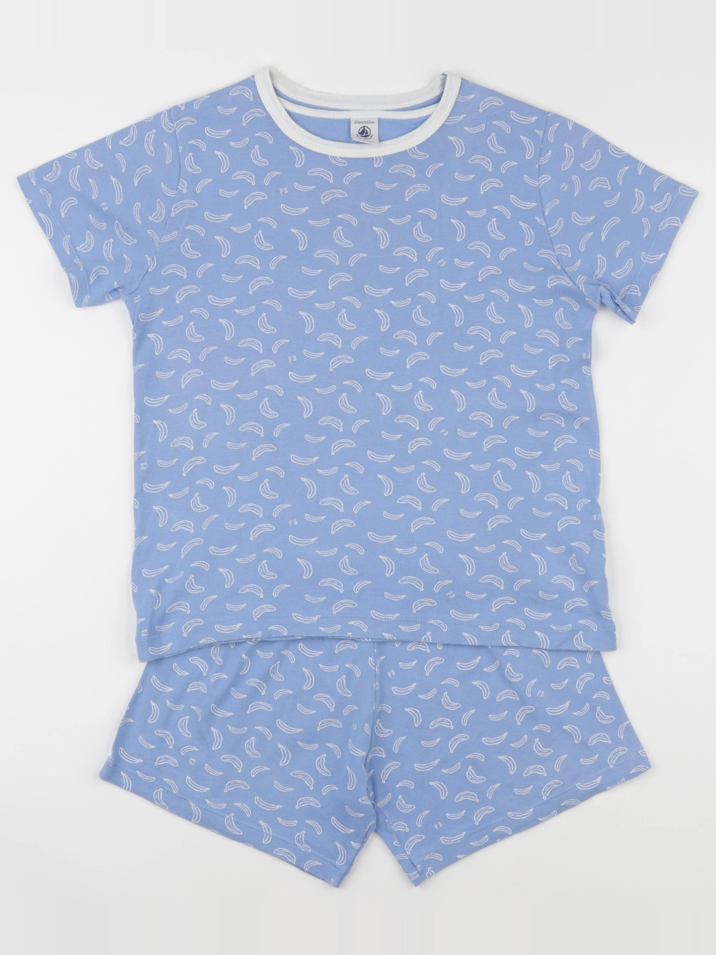 Petit Bateau - pyjama coton bleu - 10 ans
