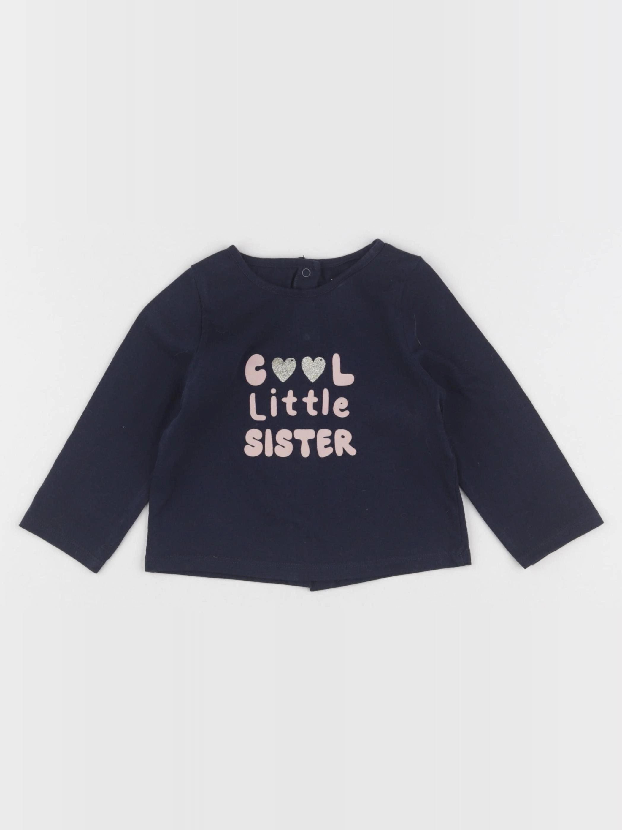 Vertbaudet - tee-shirt bleu - 9 mois