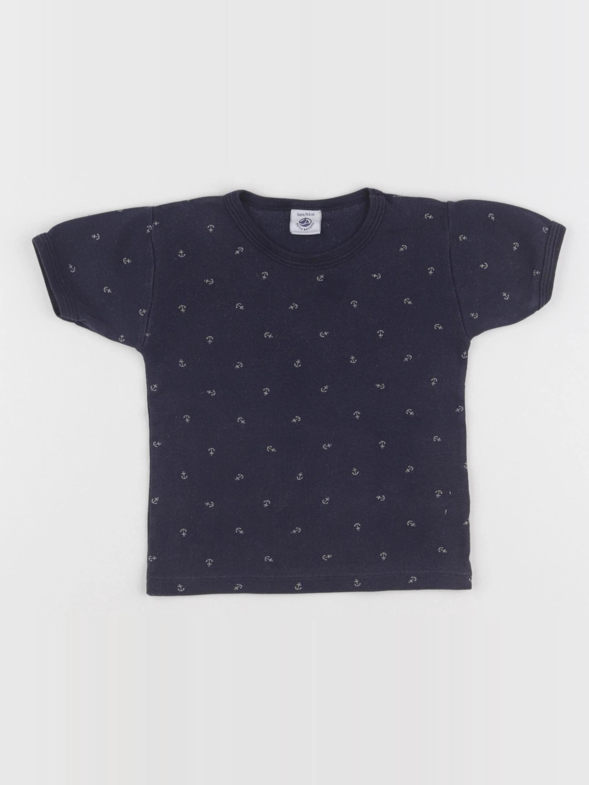 Petit Bateau - tee-shirt bleu - 3 ans